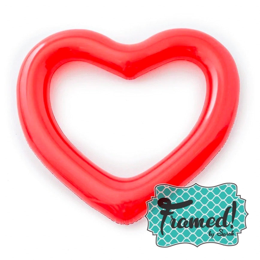 Beach Please! Red Jumbo Heart Pool Float