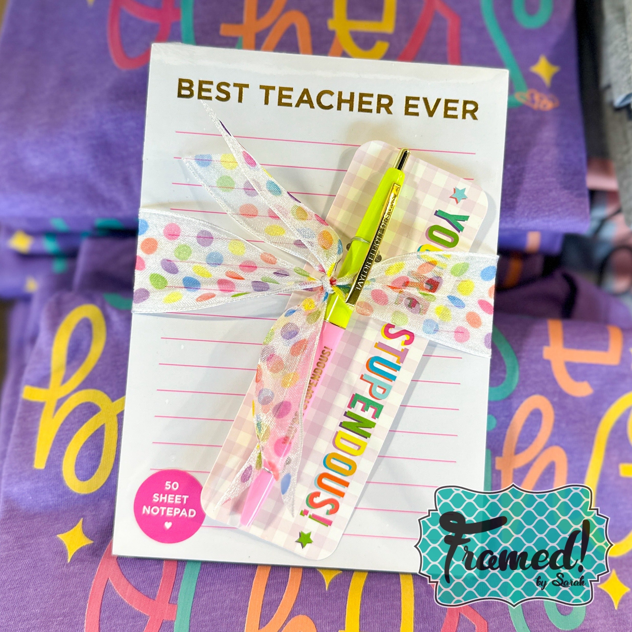 'Best Teacher Ever' Pen & Notepad Set