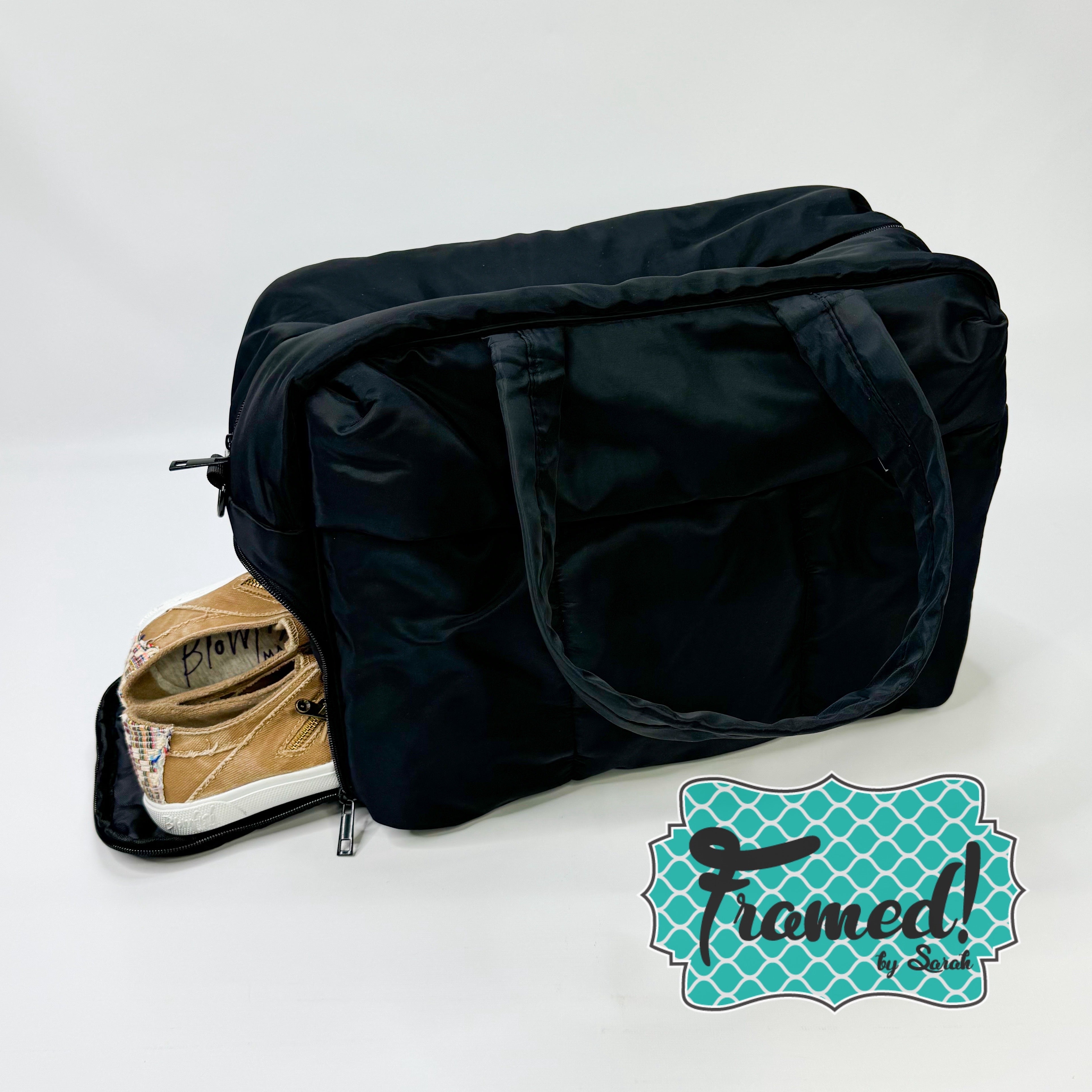 Black Travel Duffel Bag