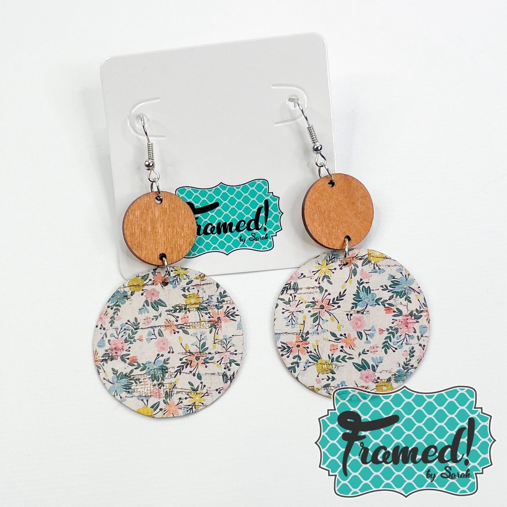 Boho Floral Disc Earrings