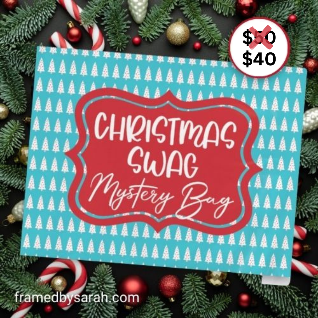 Framed Christmas Swag Mystery Bags