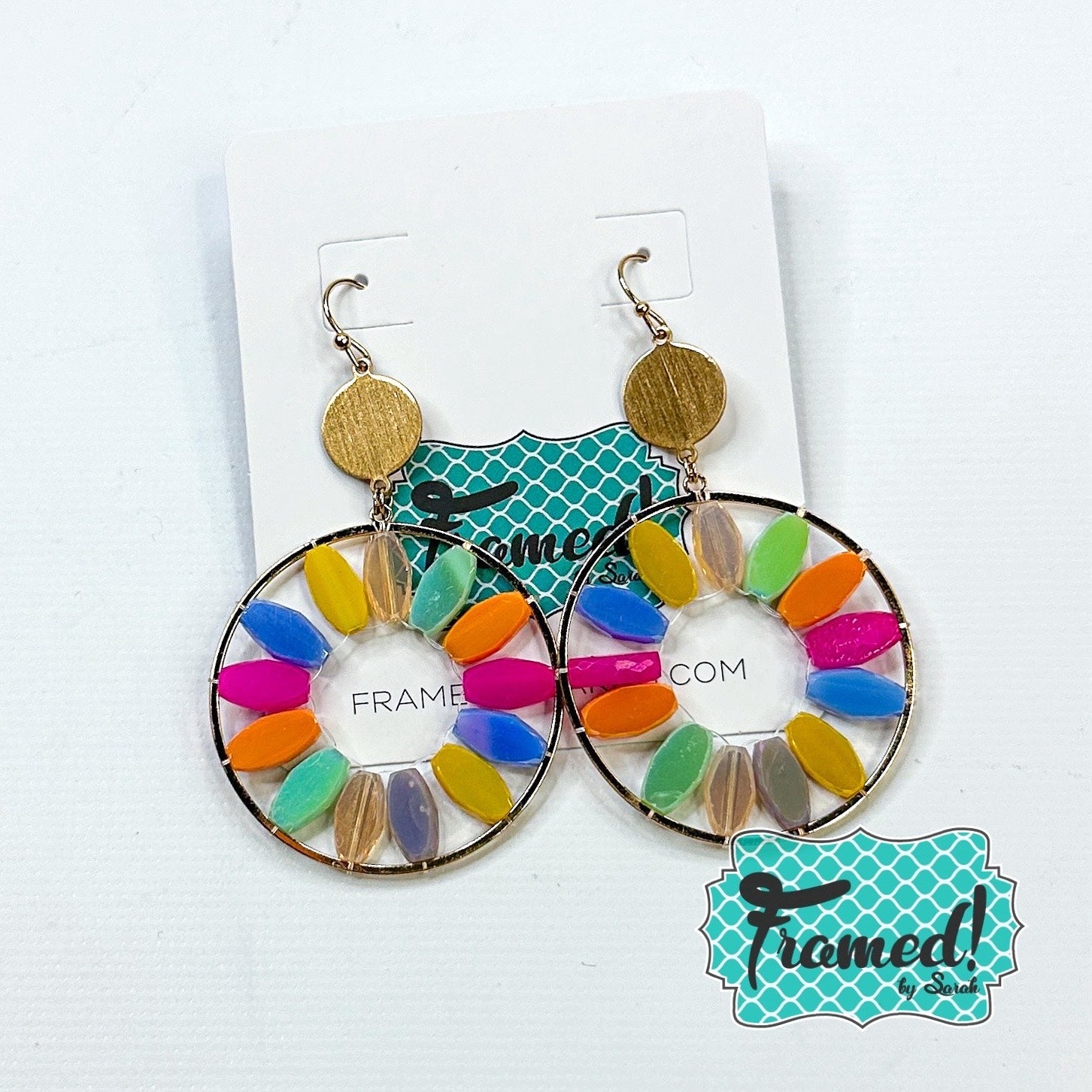 Color Wheel Hoop Earrings