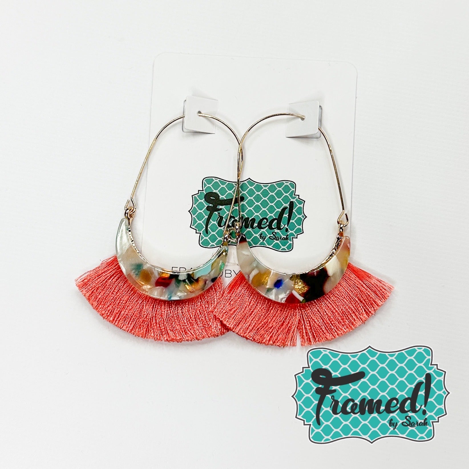 Coral Fringe Earrings
