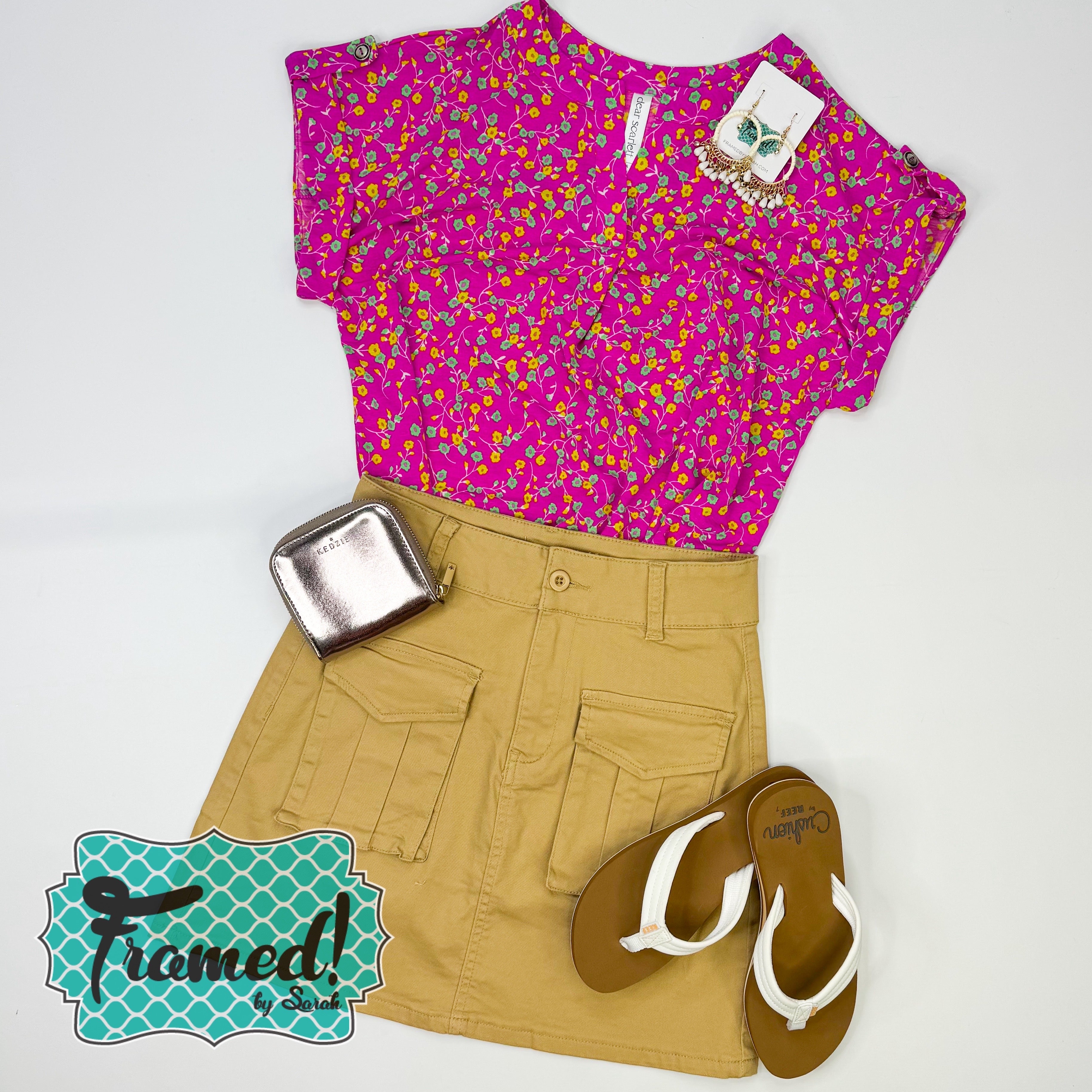 Khaki Carly Cargo Skirt (Sm/Md only)