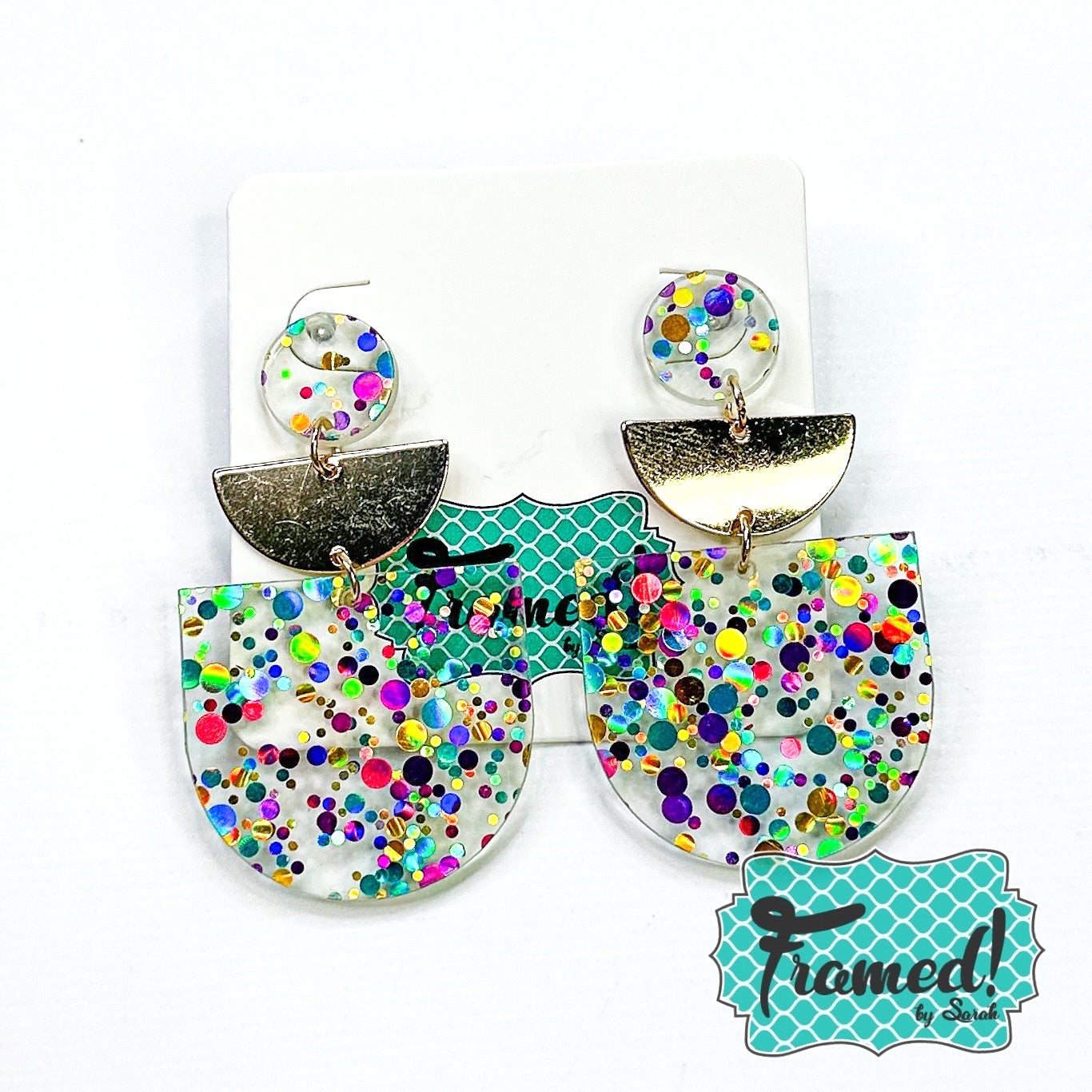 Glitter Acrylic Party Earrings