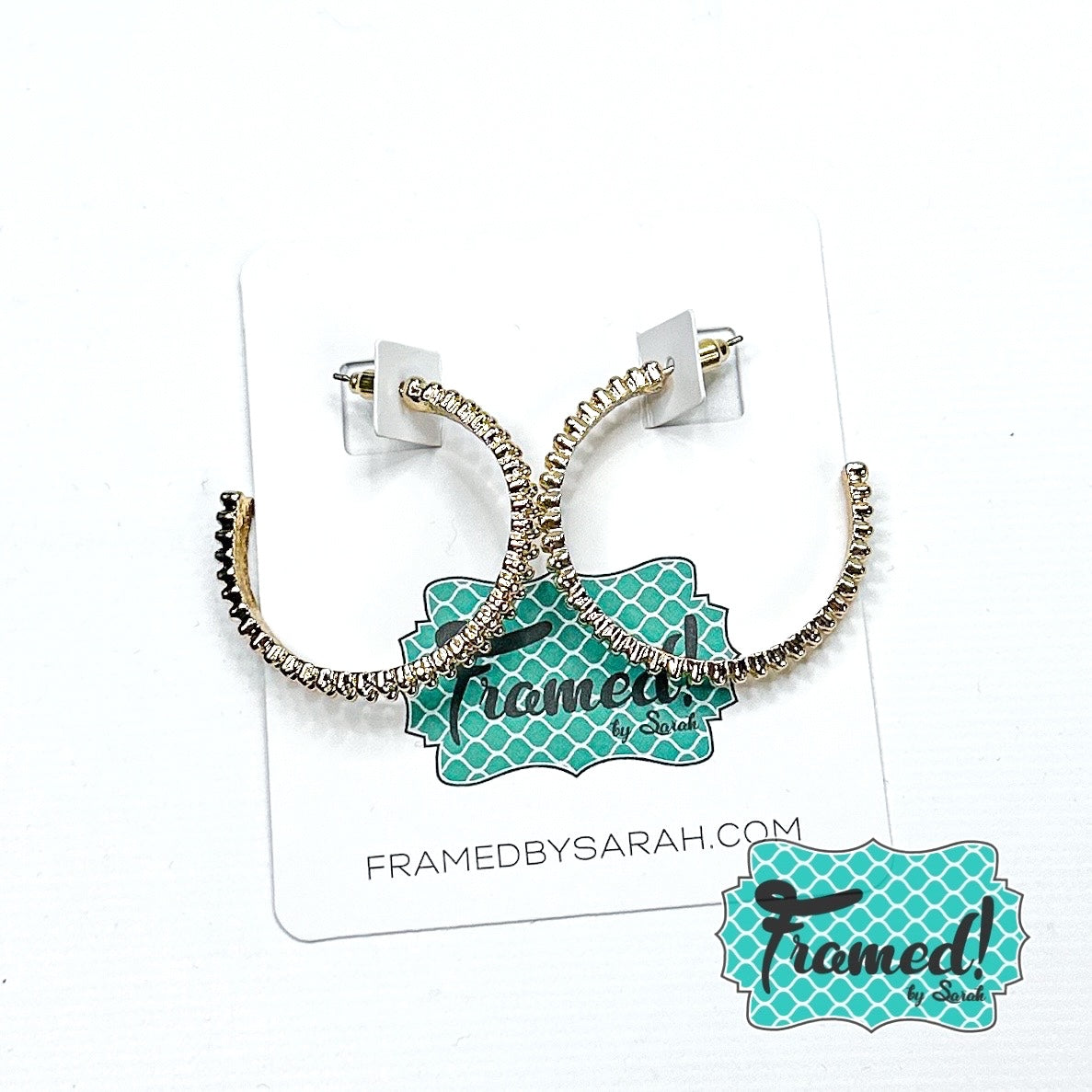 Gold Beaded Hoop Earrings
