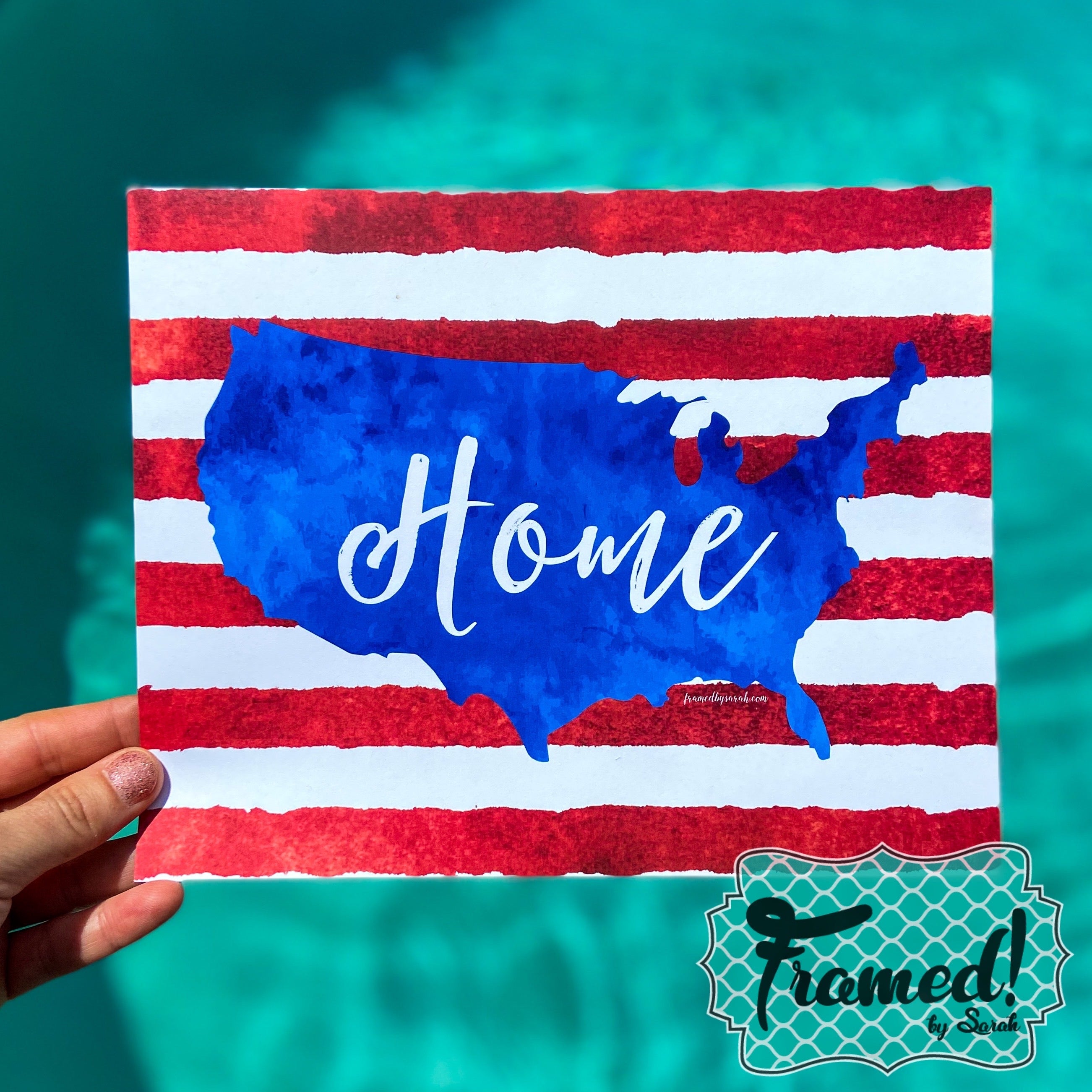 "Home" Patriotic 8x10 Inspirational Print