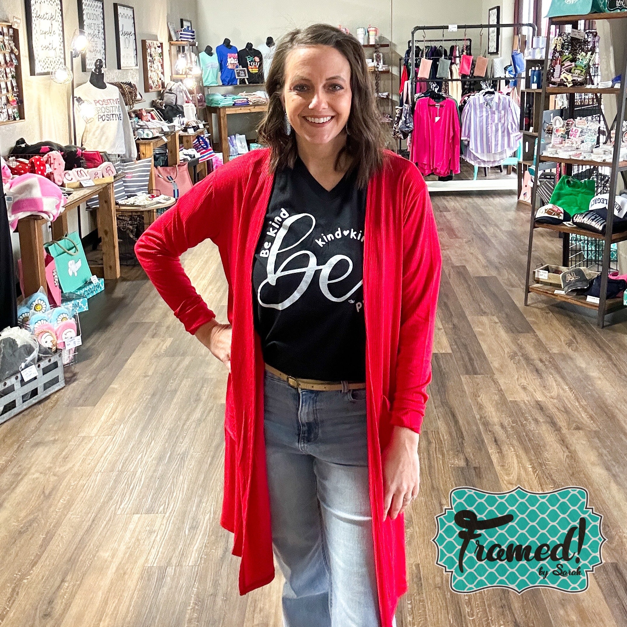 Red Sweetheart Cardigan