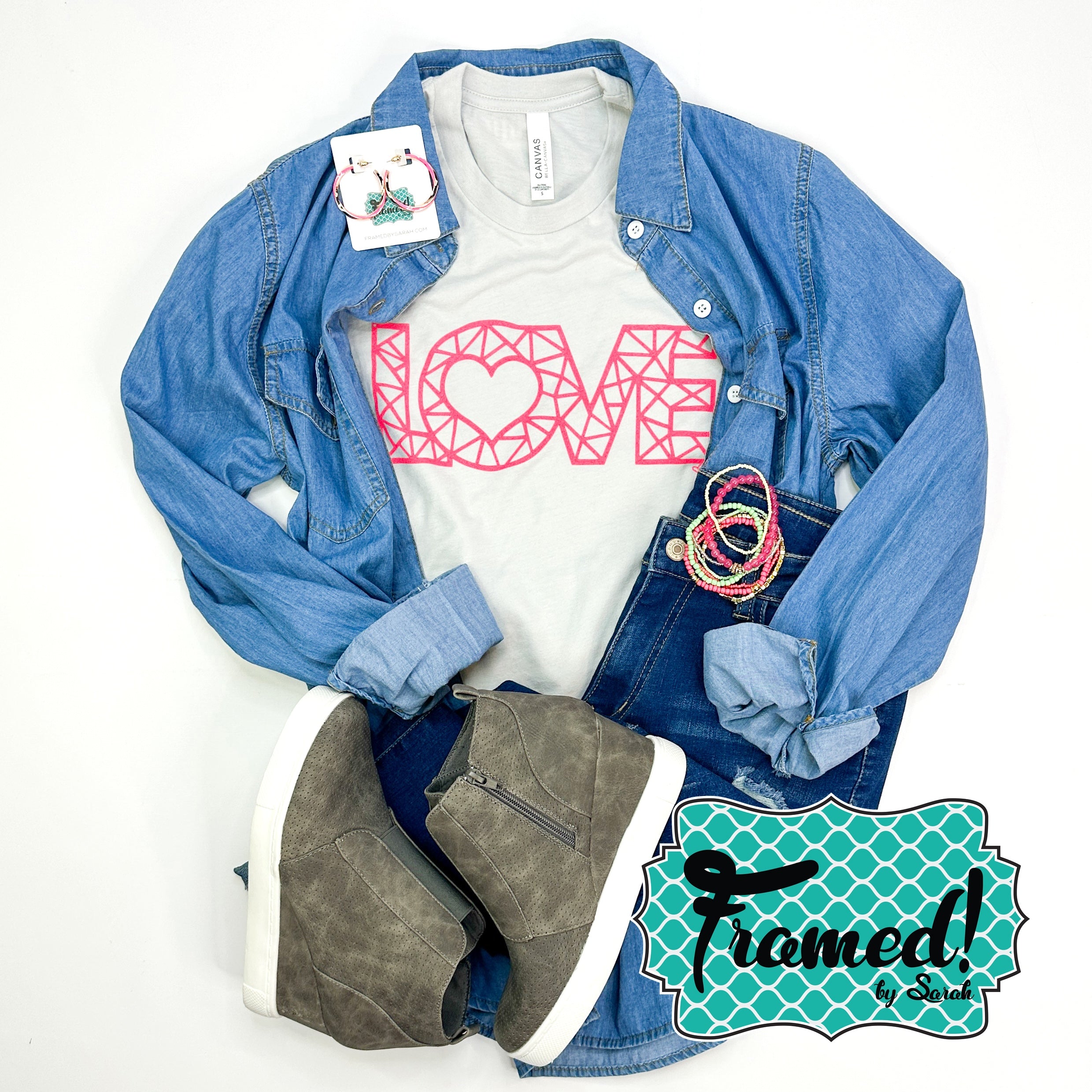 Geometric LOVE Graphic Tee