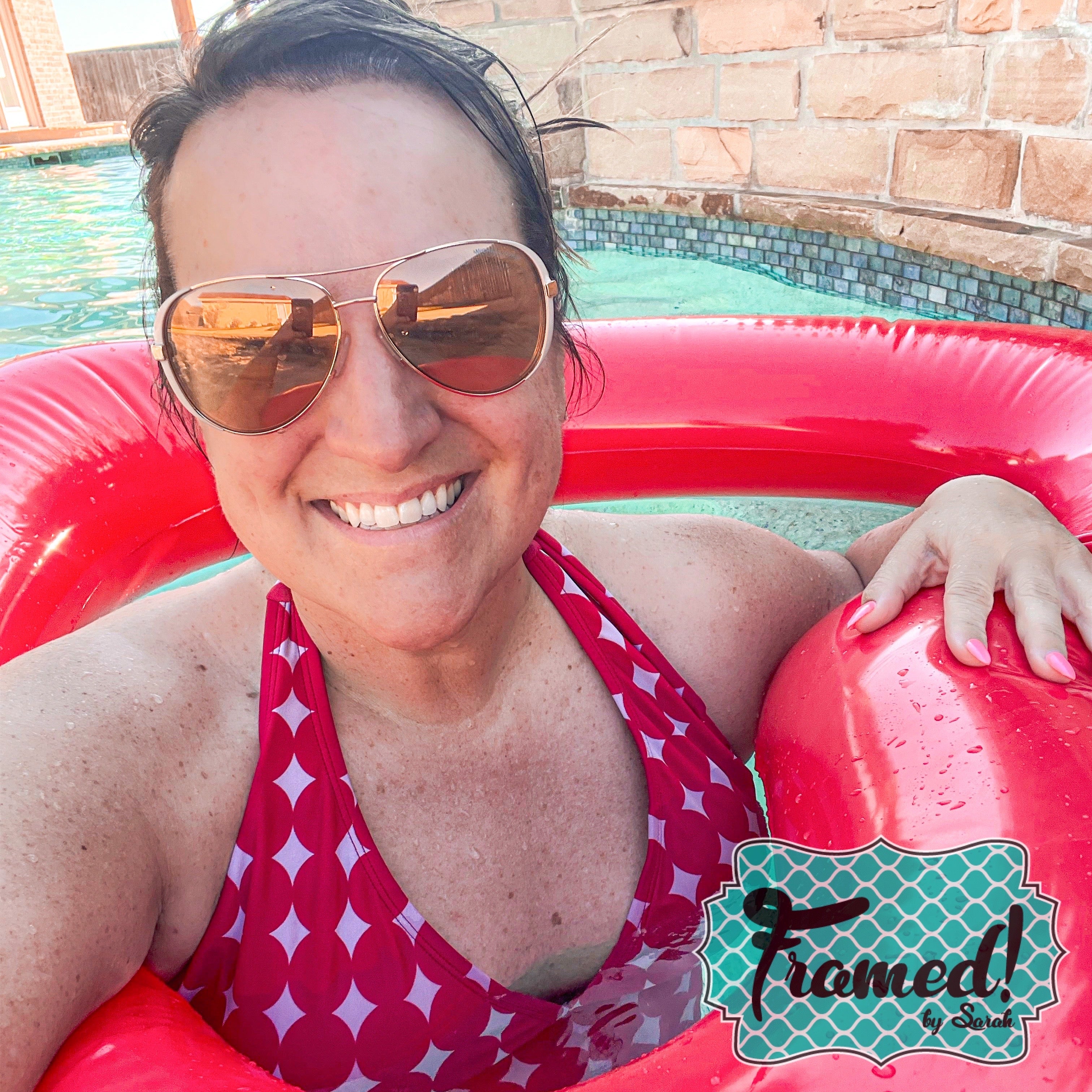 Beach Please! Red Jumbo Heart Pool Float