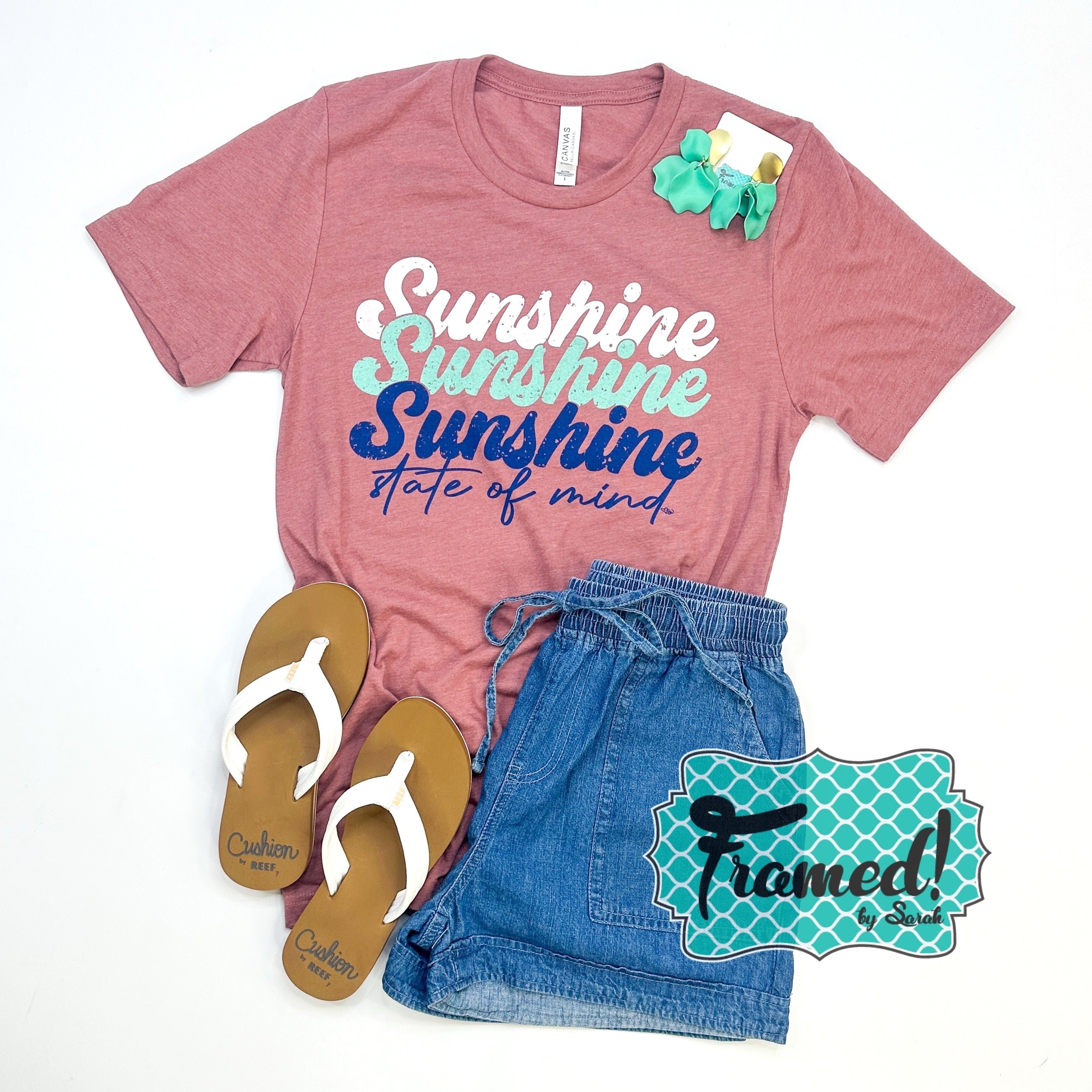 Dusty Pink 'Sunshine State of Mind' Graphic Tee