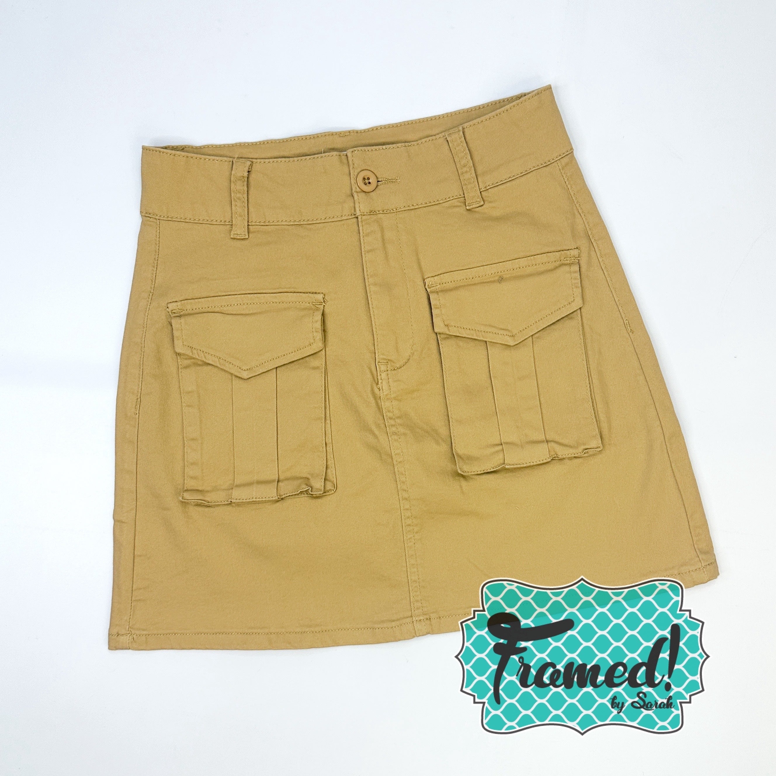 Khaki Carly Cargo Skirt (Sm/Md only)