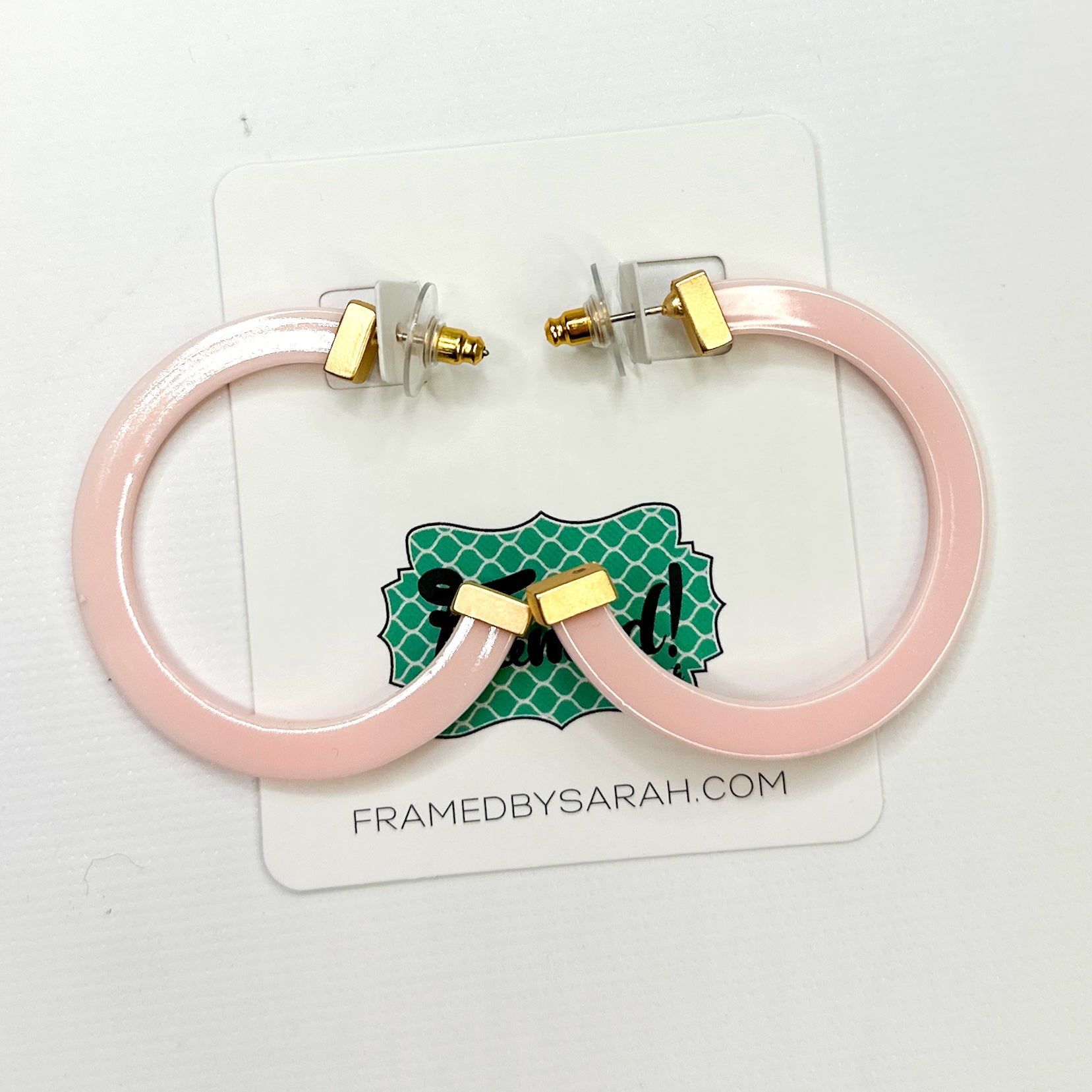 Large Light Pink MS Acrylic Hoops