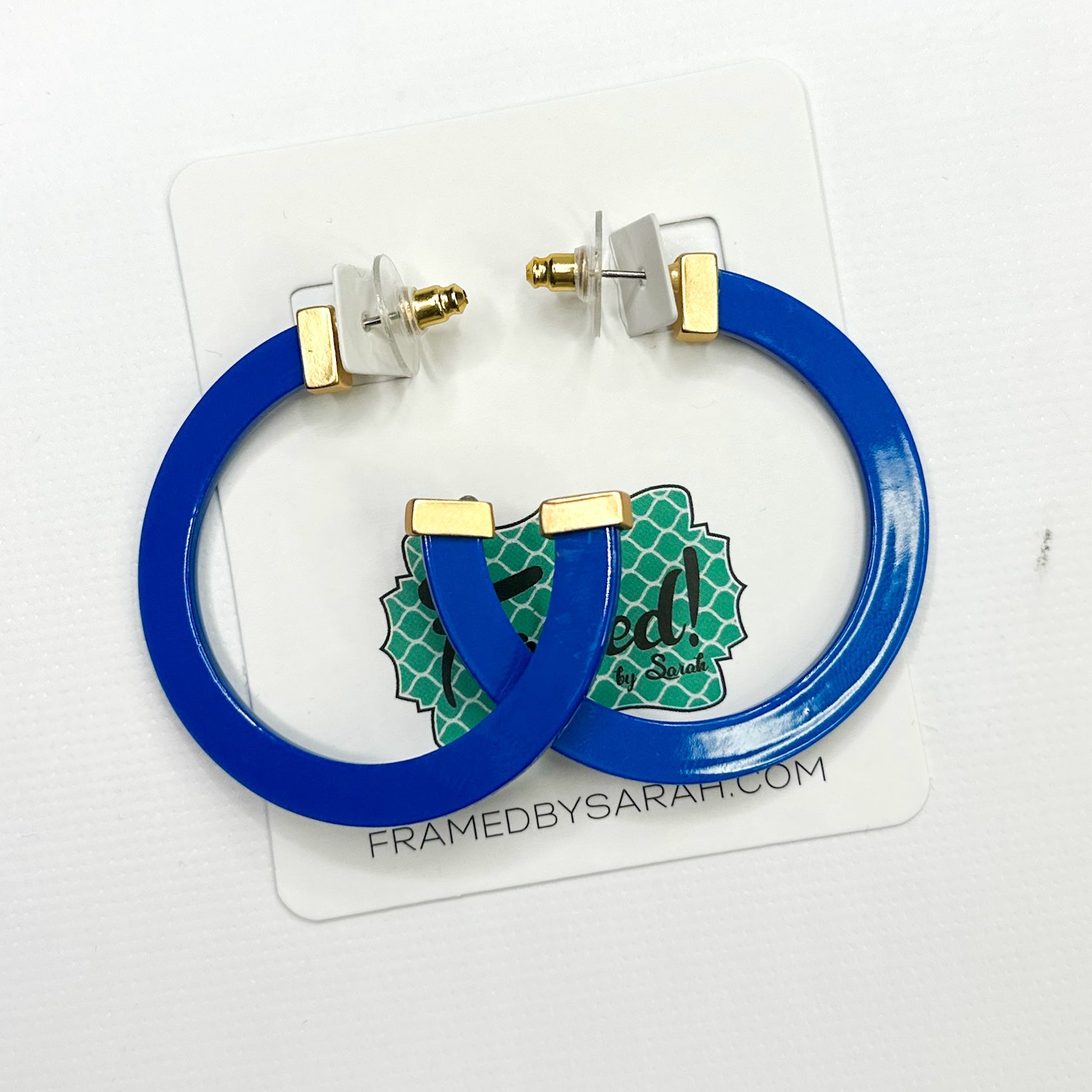 Large Royal Blue MS Acrylic Hoops