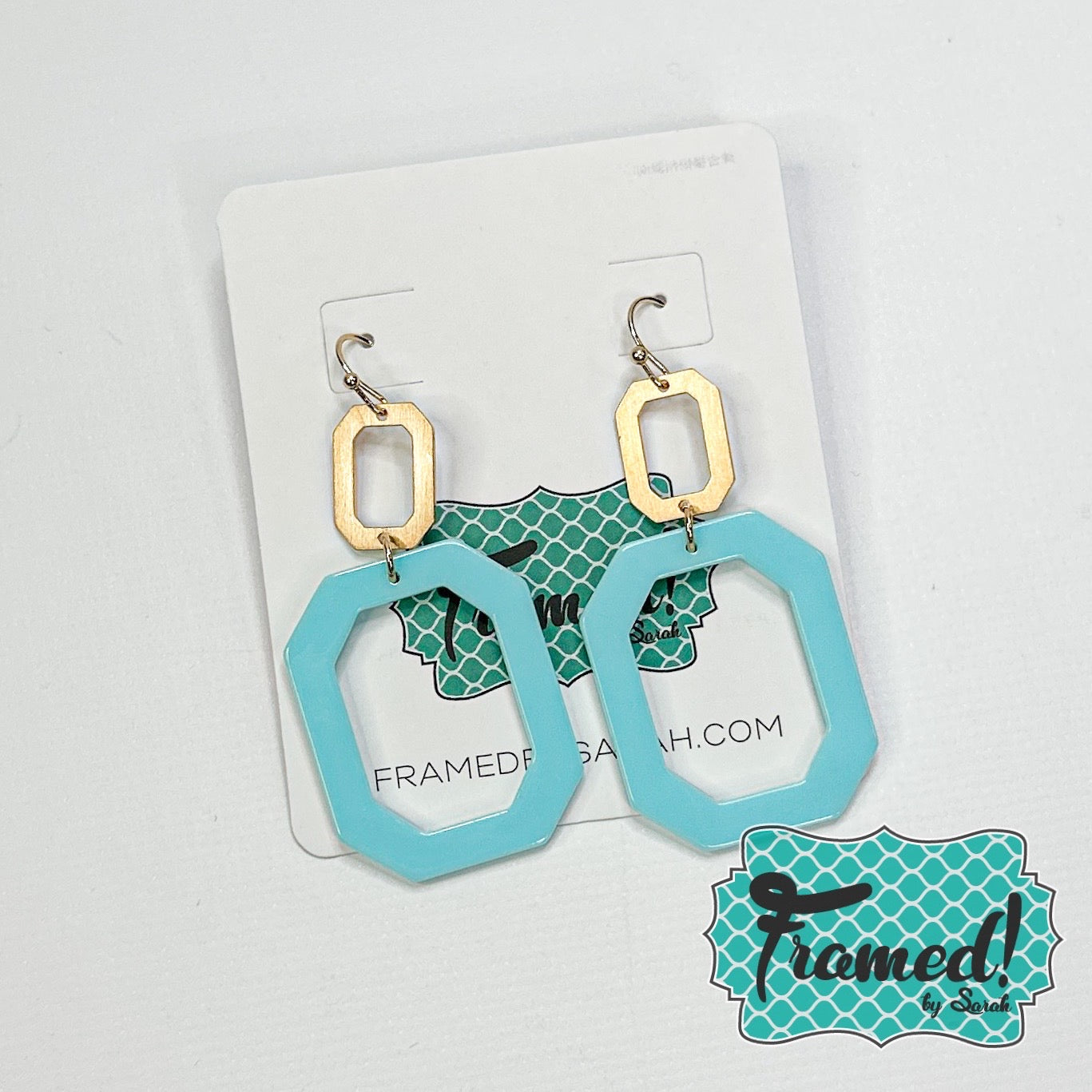 Light Blue Linked Earrings