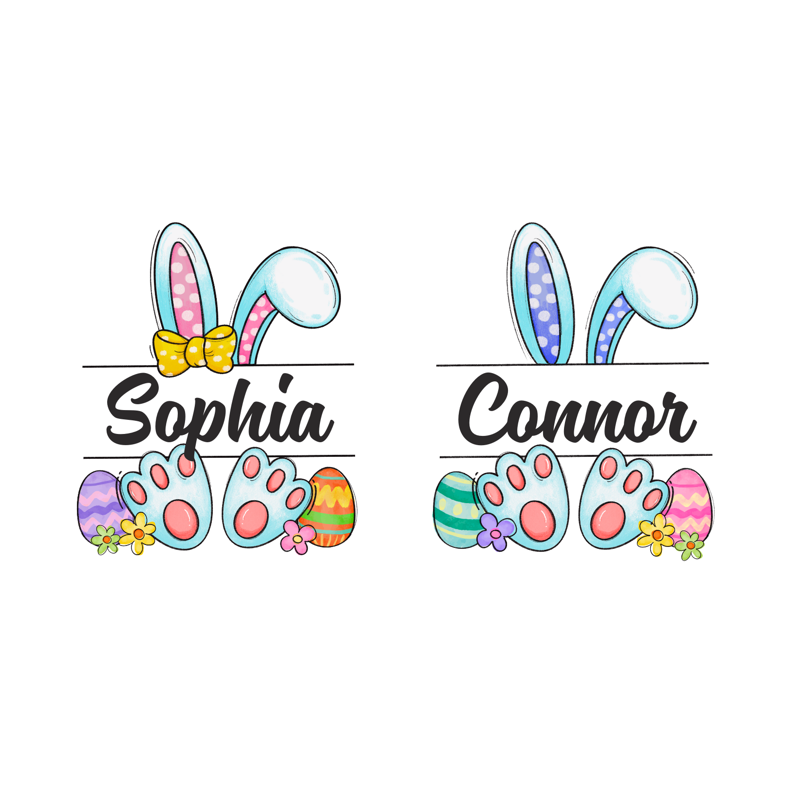 Monogram Bunny with Name (Must stay in cart to pay for Monogram Print)
