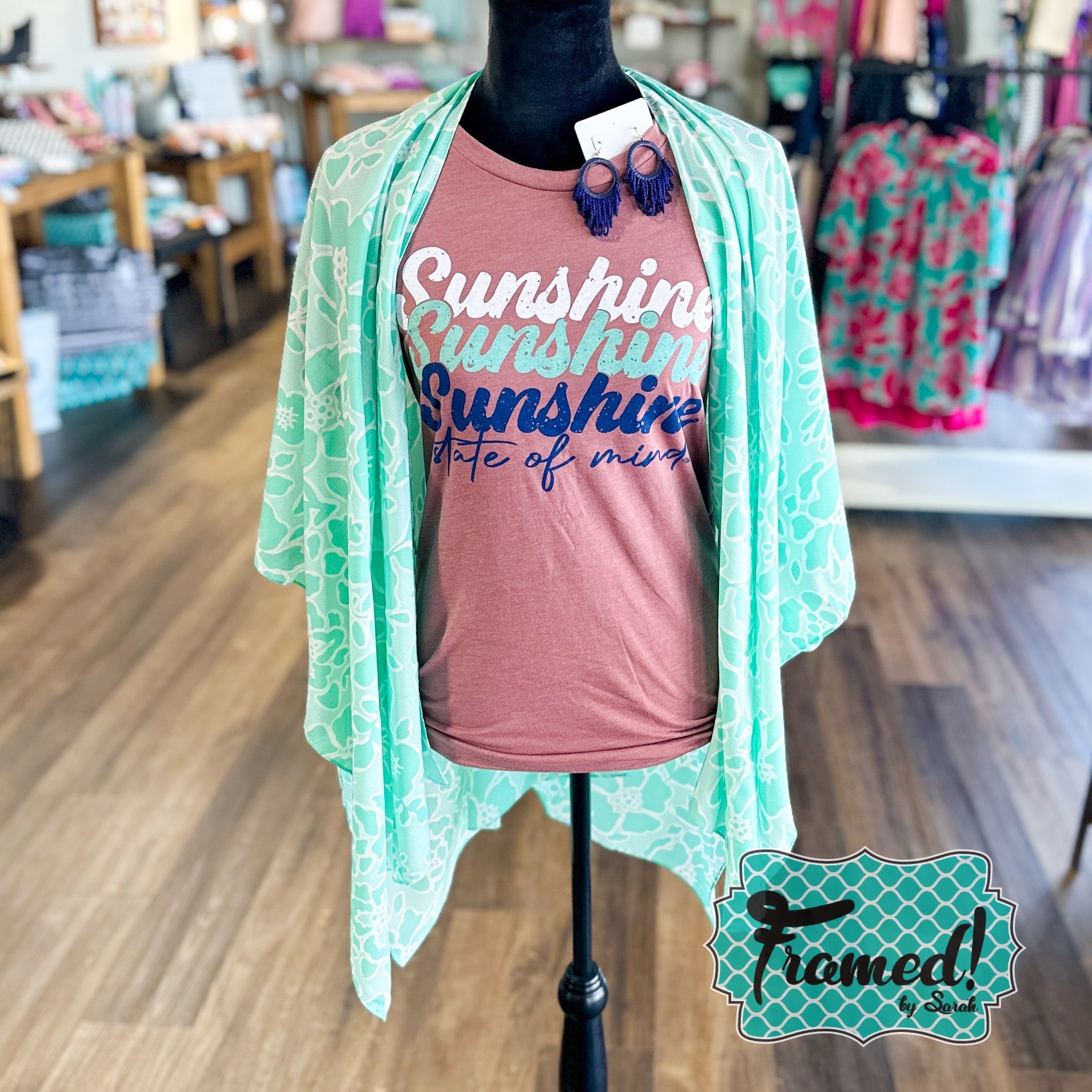 Ocean Breeze Mint Kimono