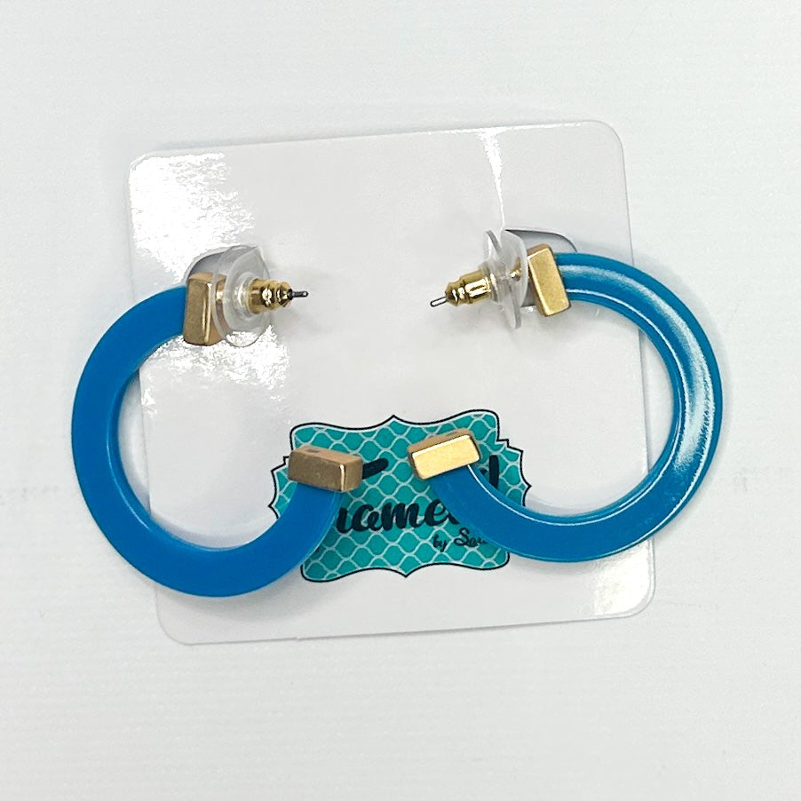Medium Blue MS Acrylic Hoops