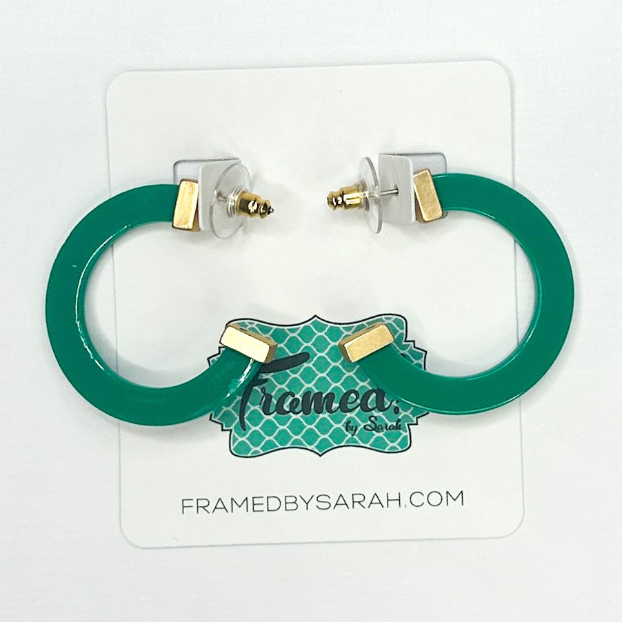 Medium Green MS Acrylic Hoops