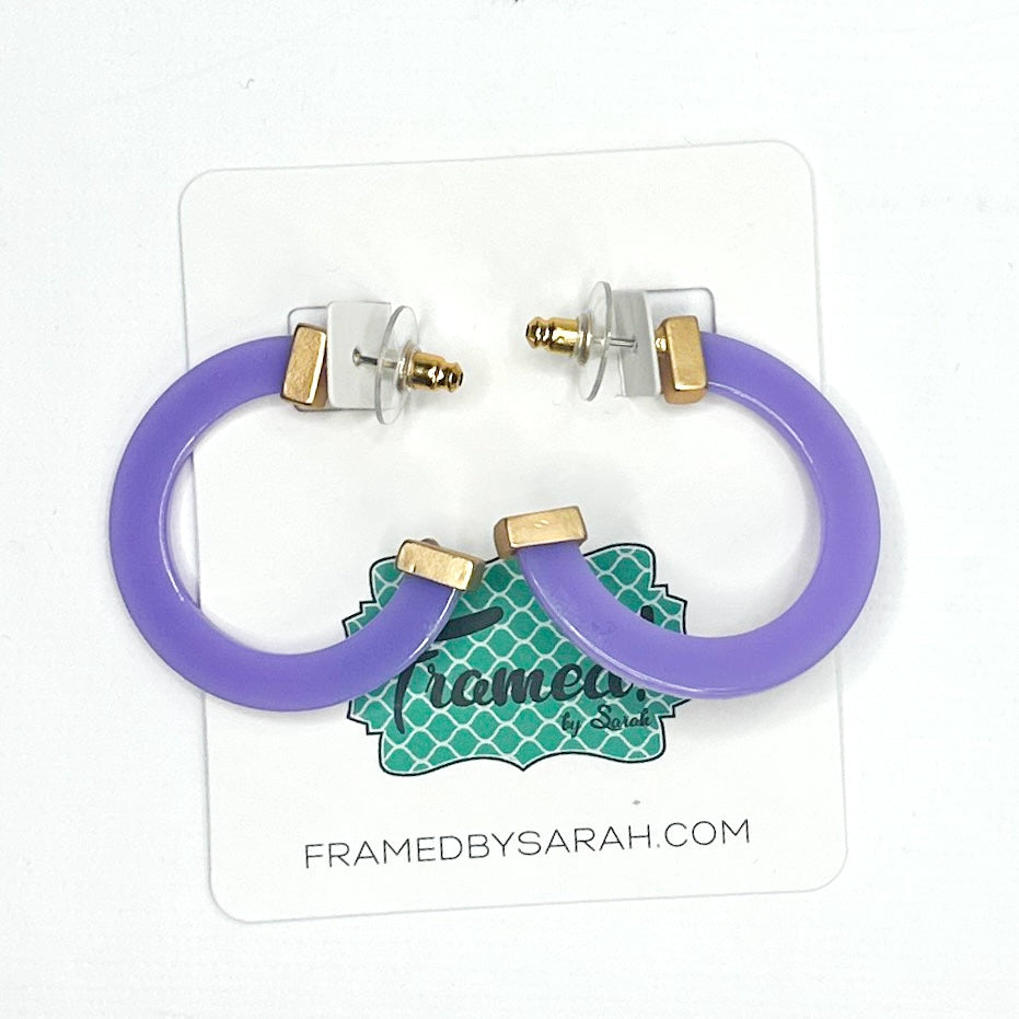 Medium Purple MS Acrylic Hoops