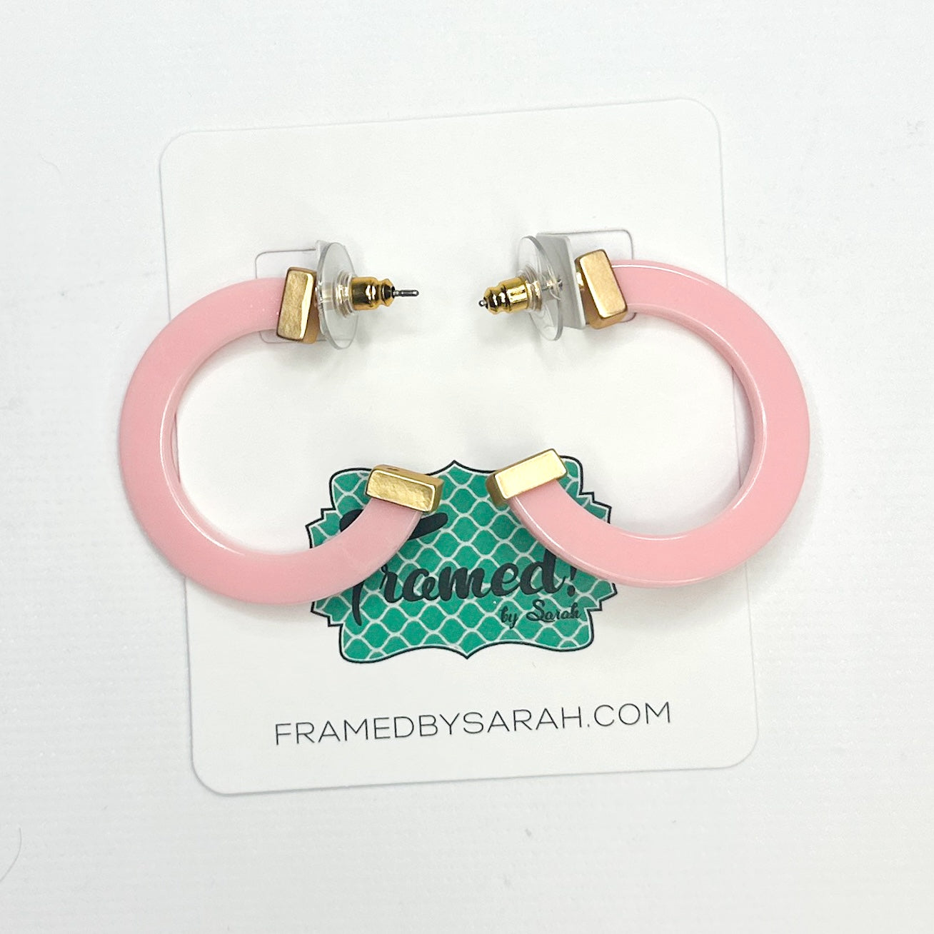 Medium Light Pink MS Acrylic Hoops
