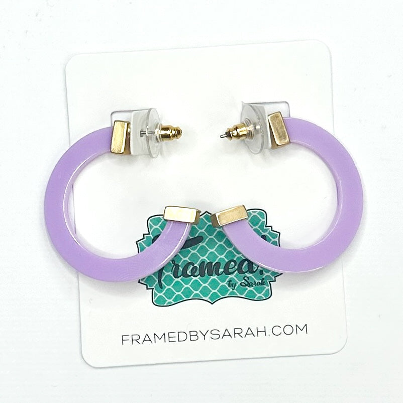 Medium Light Purple MS Acrylic Hoops