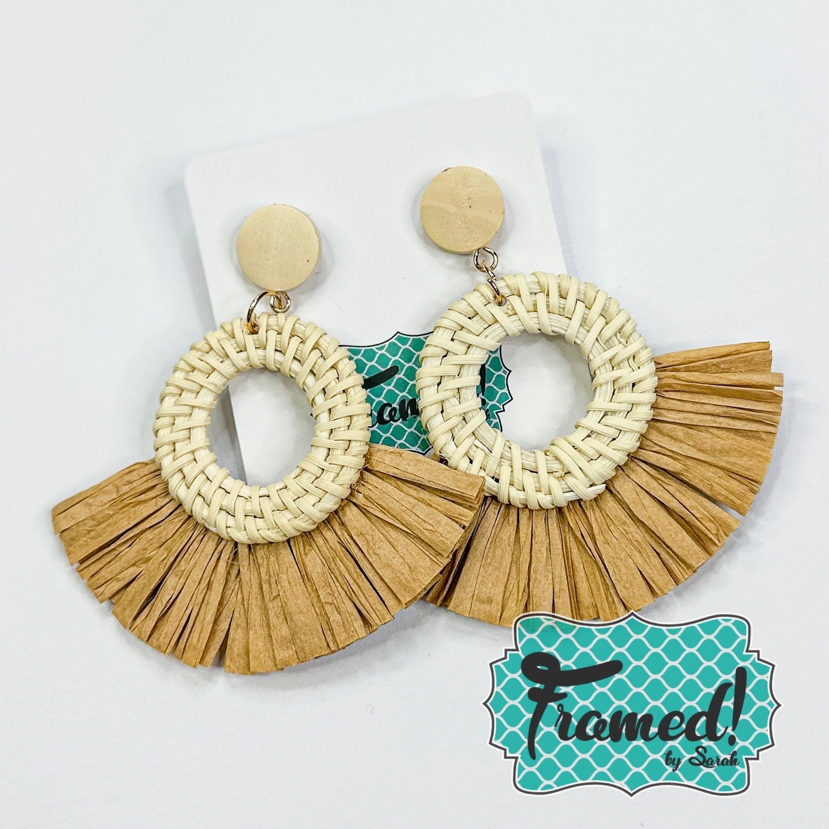 Raffia Hoop Earrings