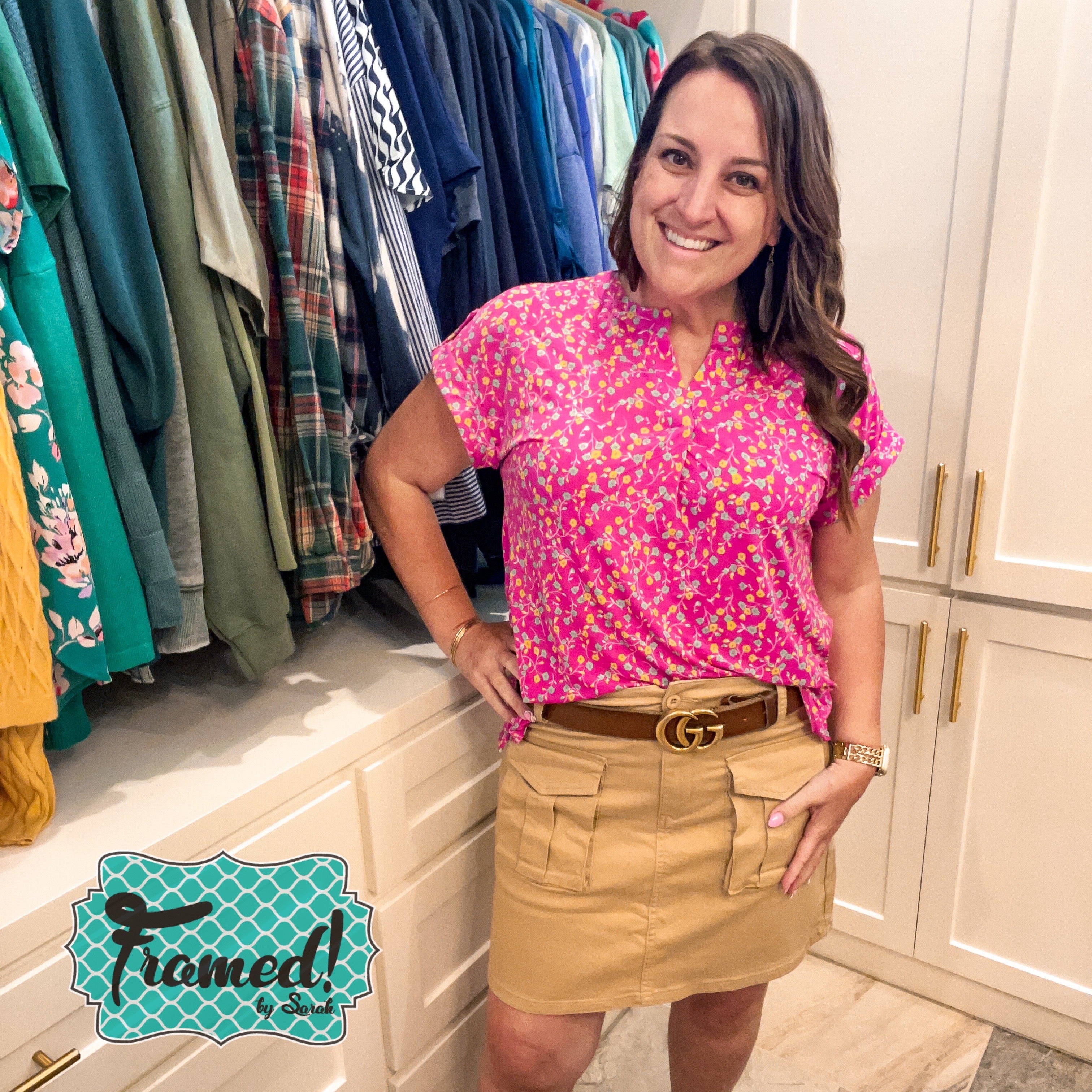 Khaki Carly Cargo Skirt (Sm/Md only)