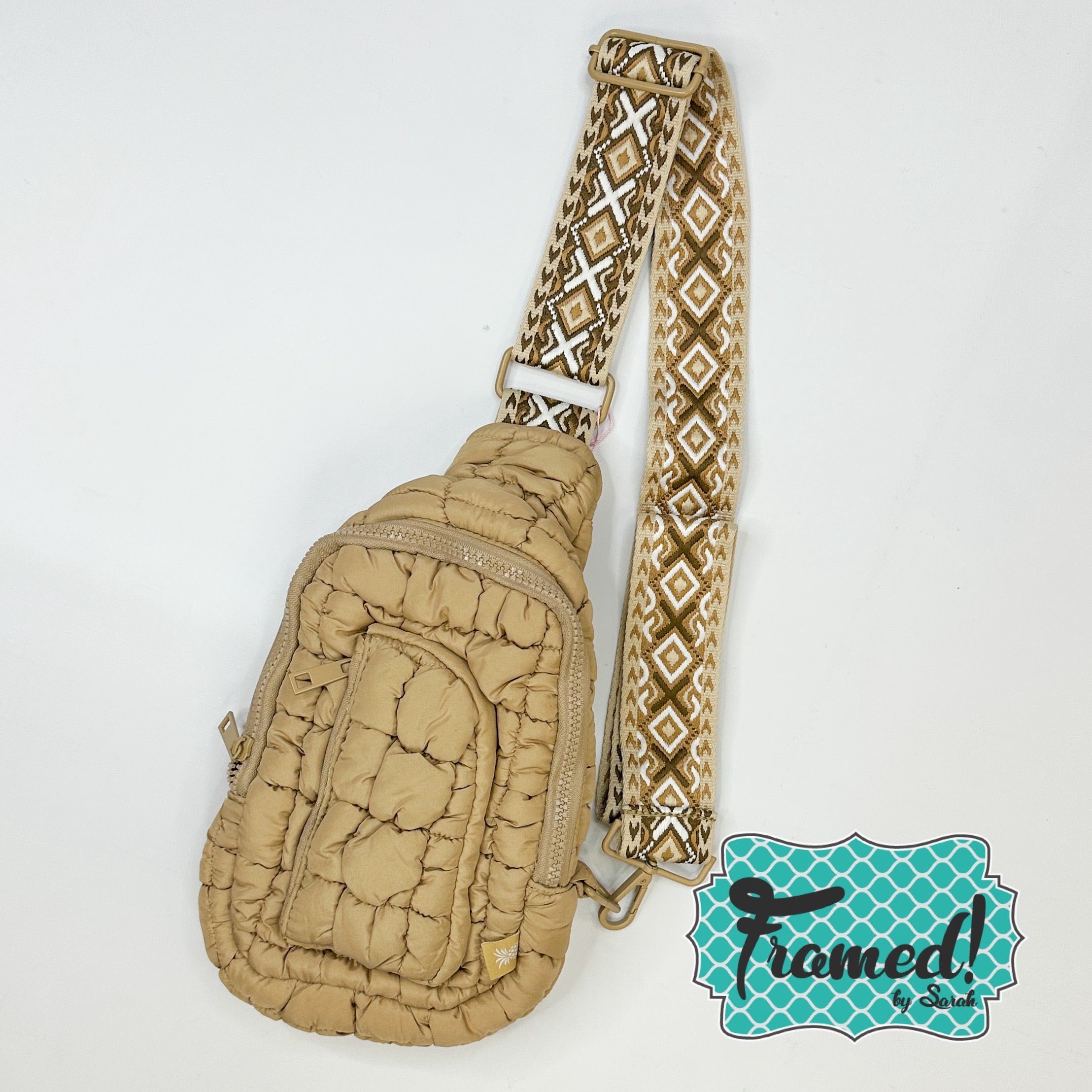 Tan Puff Sling Bag