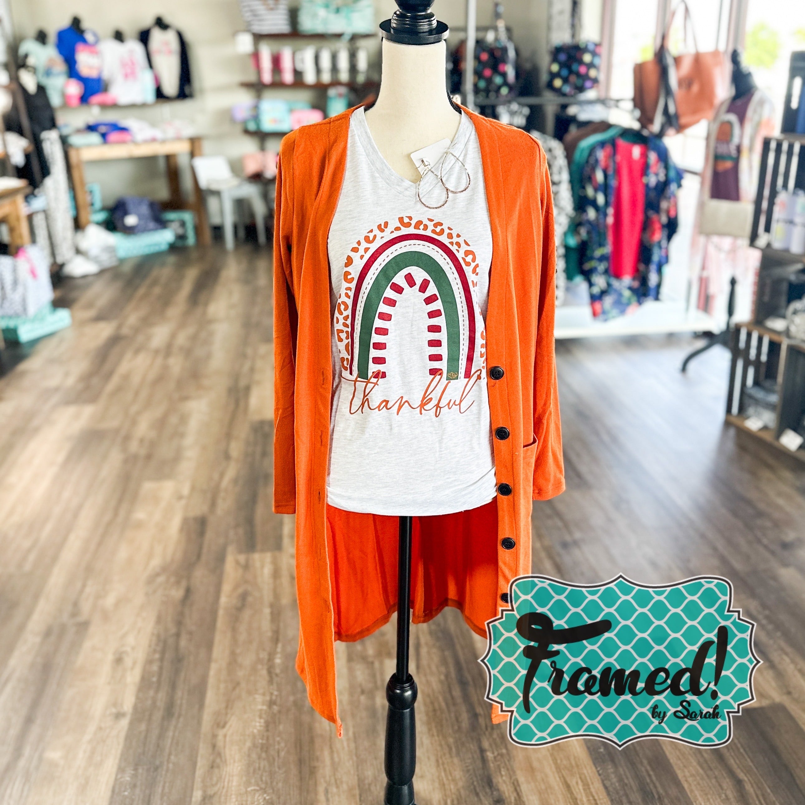 Thankful Fall Rainbow Tee (Small only)