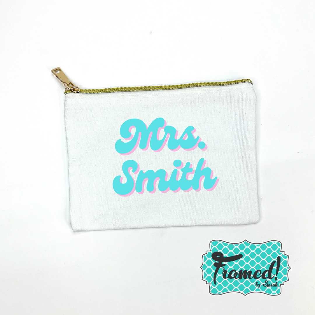 White Personalized Canvas Bag