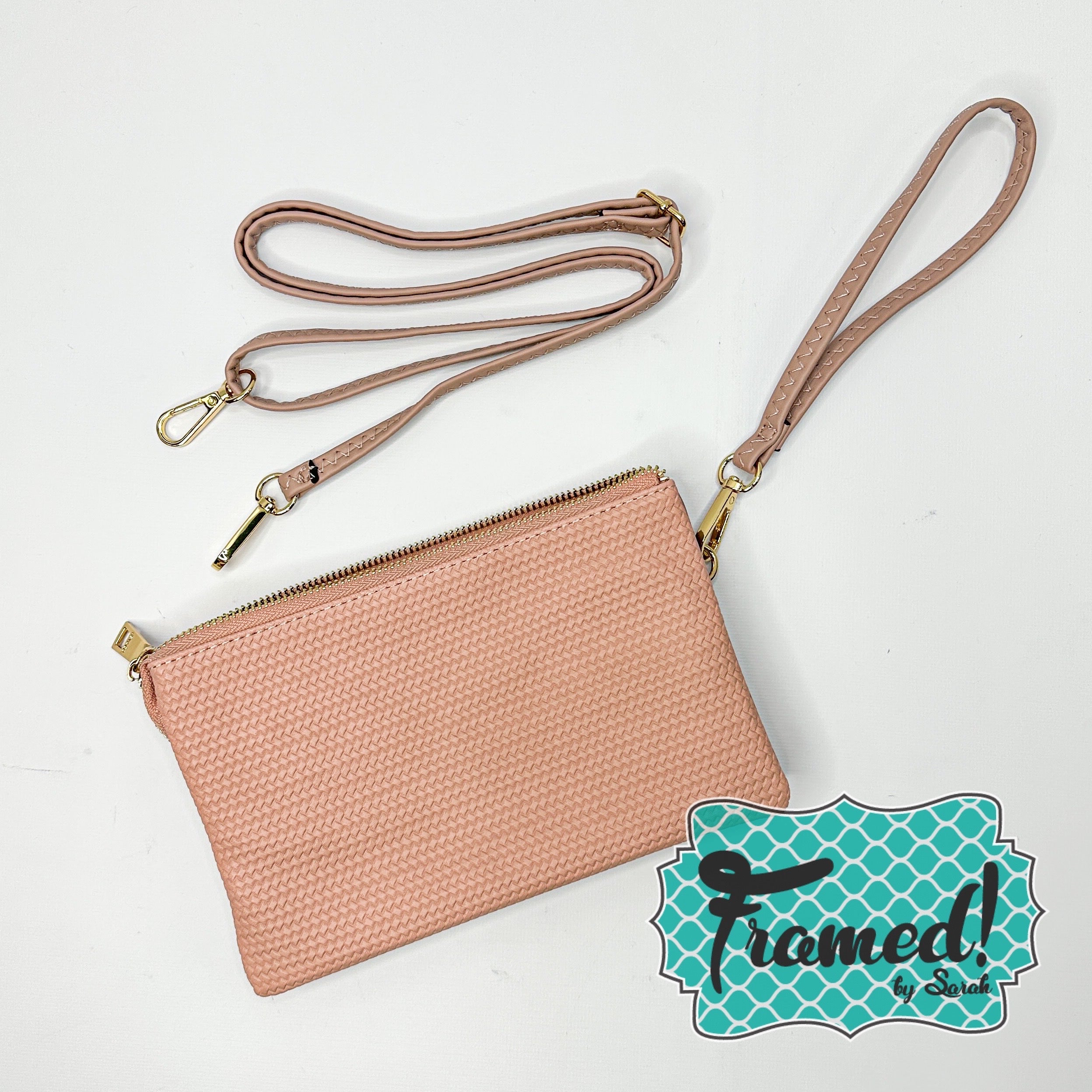 Mauve Woven Compartment Crossbody