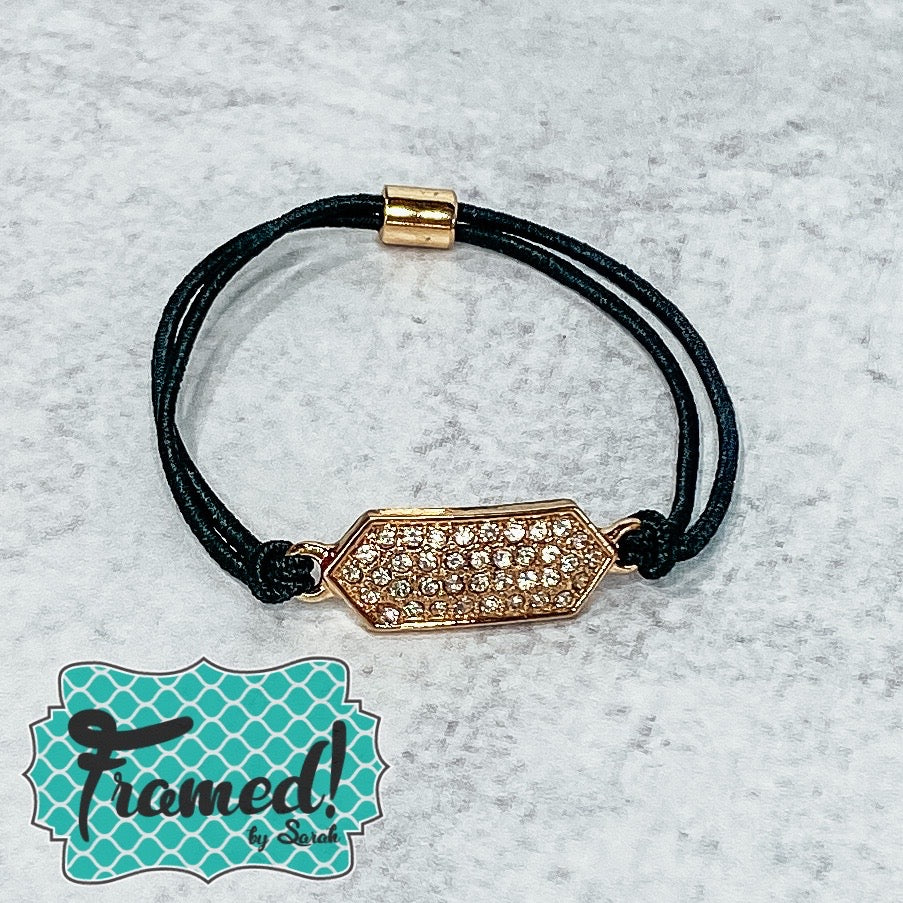 Black Jeweled Hair Tie