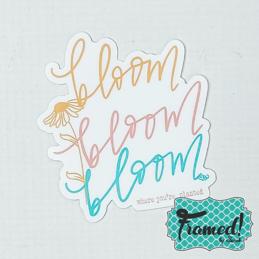Bloom Where You Are Planted Sticker
