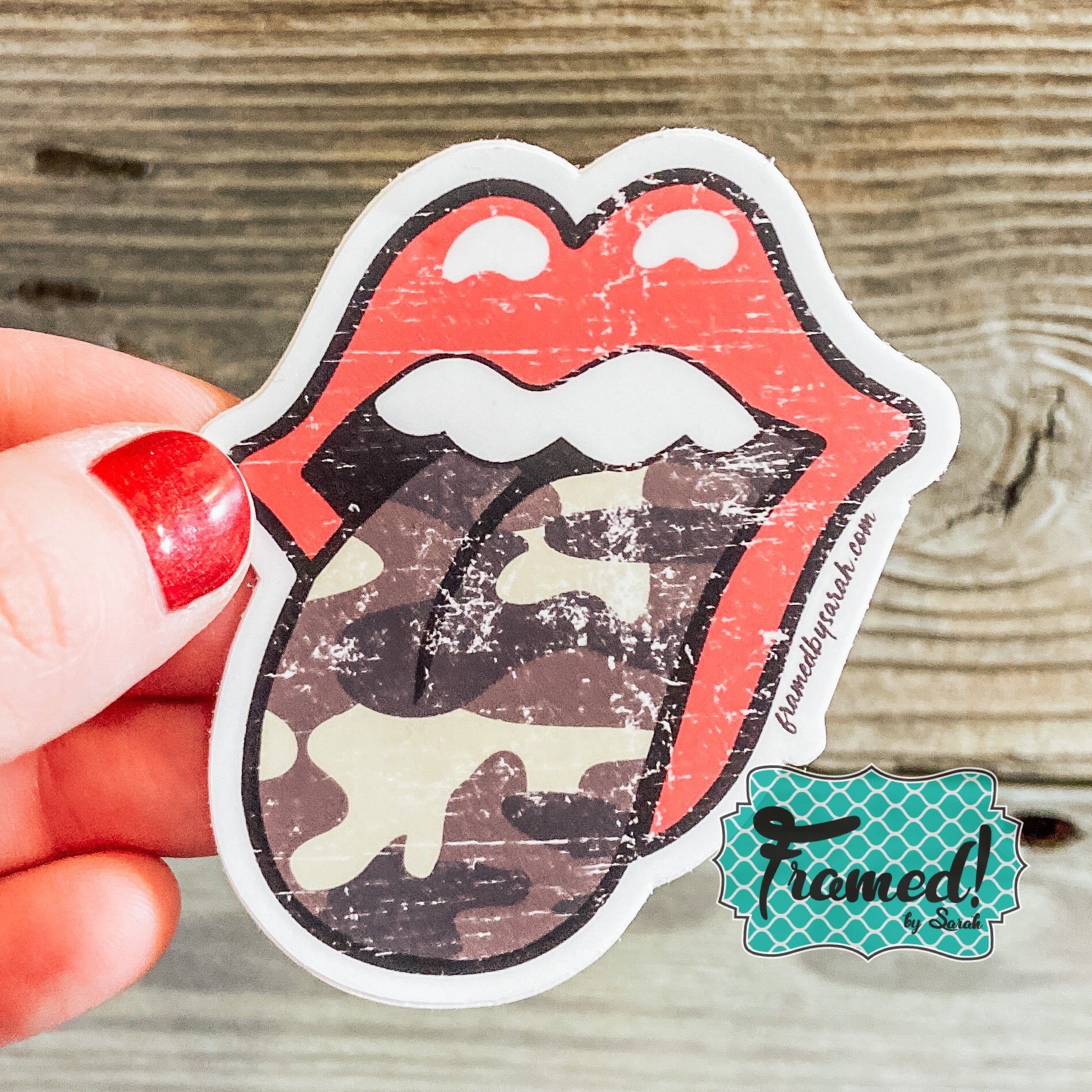 Camo Lips Sticker