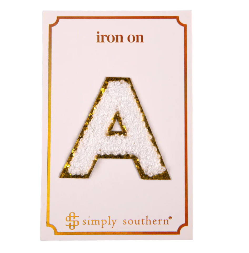 Iron-On Initial Chenille Patches