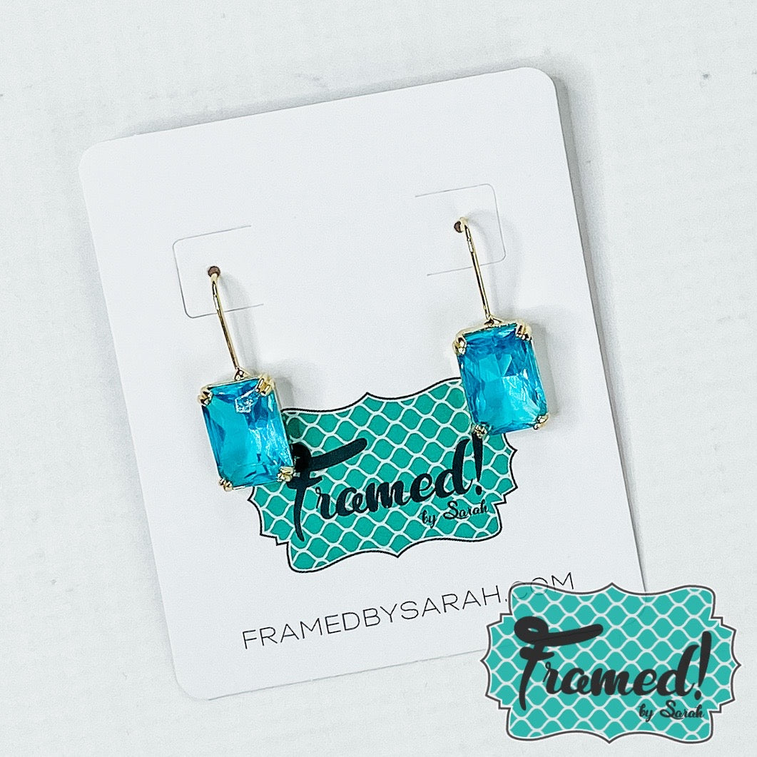 Turquoise Jewel Drop Earrings
