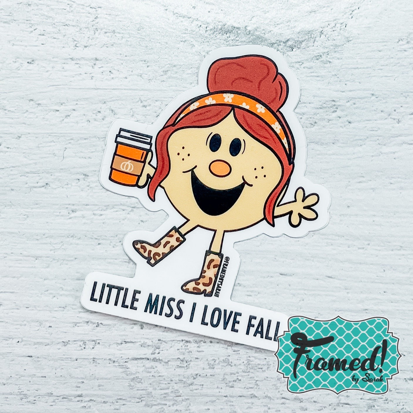 Little Miss I Love Fall Sticker