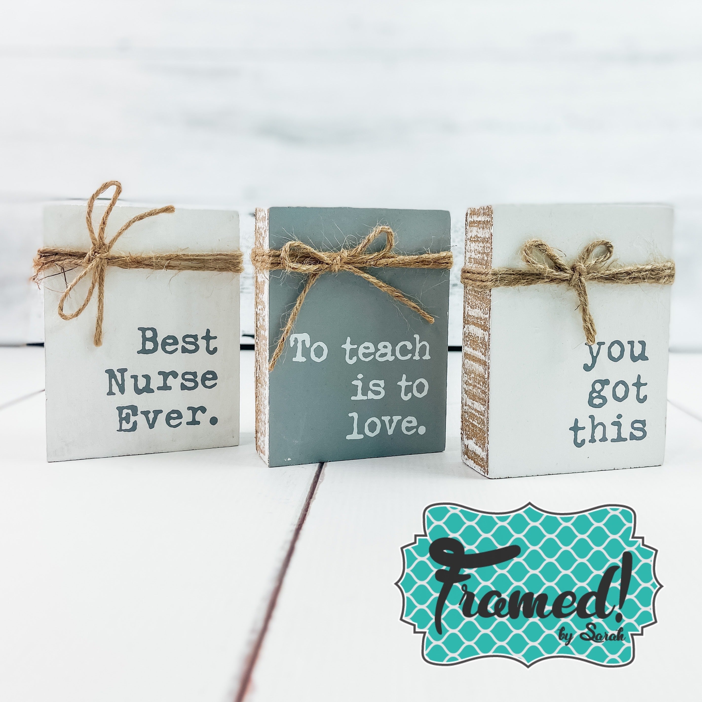 Mini Jute Block Signs