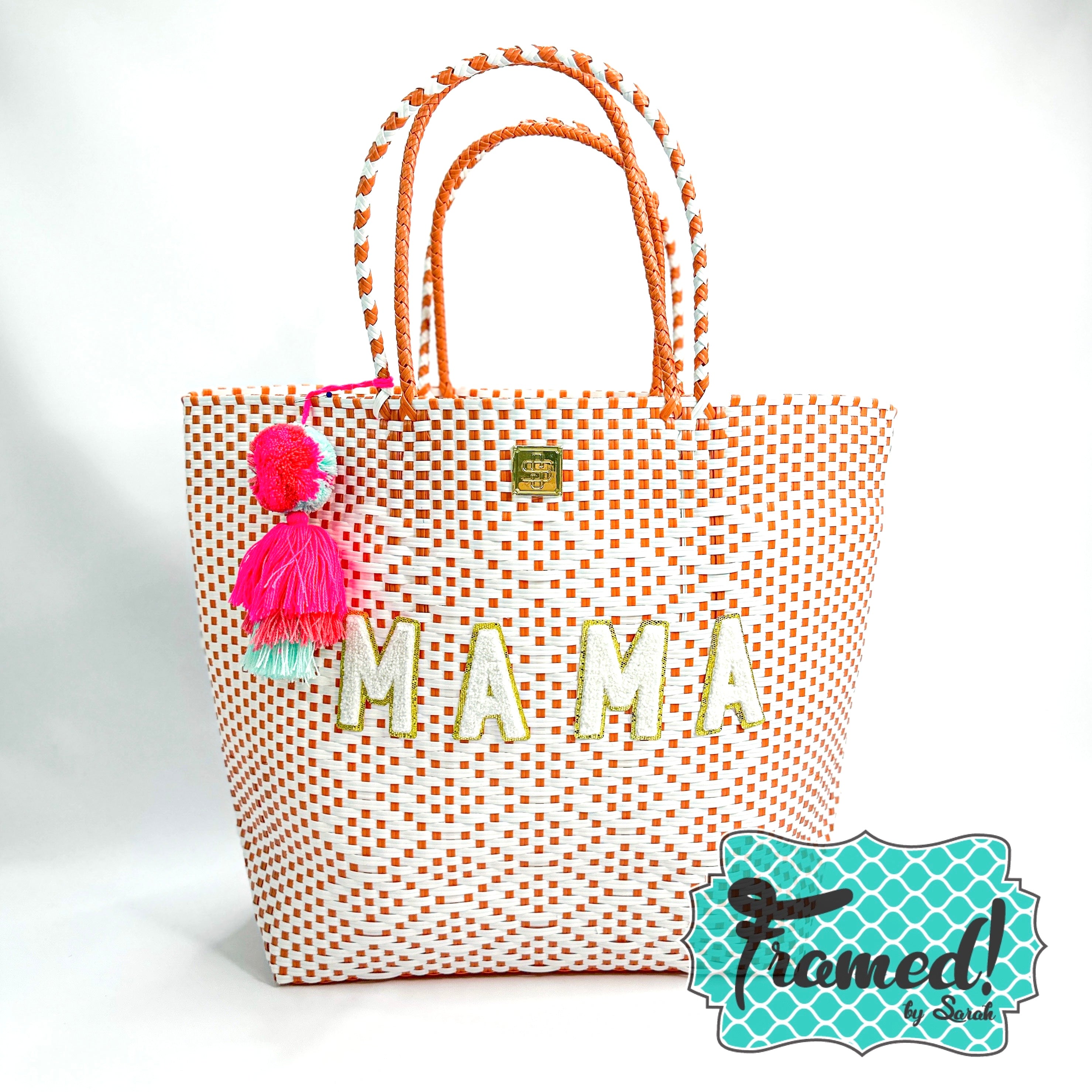 Woven "Mama" Tote