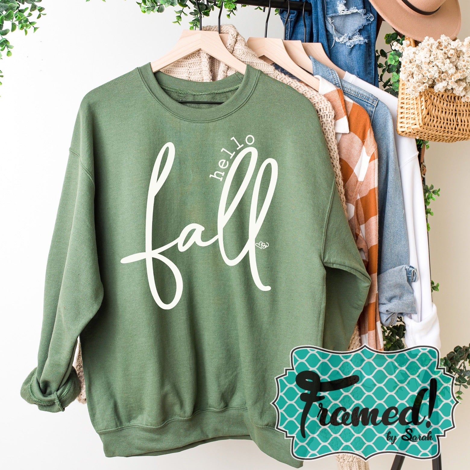 Hello Fall Sweatshirt (Sm & 3X only)