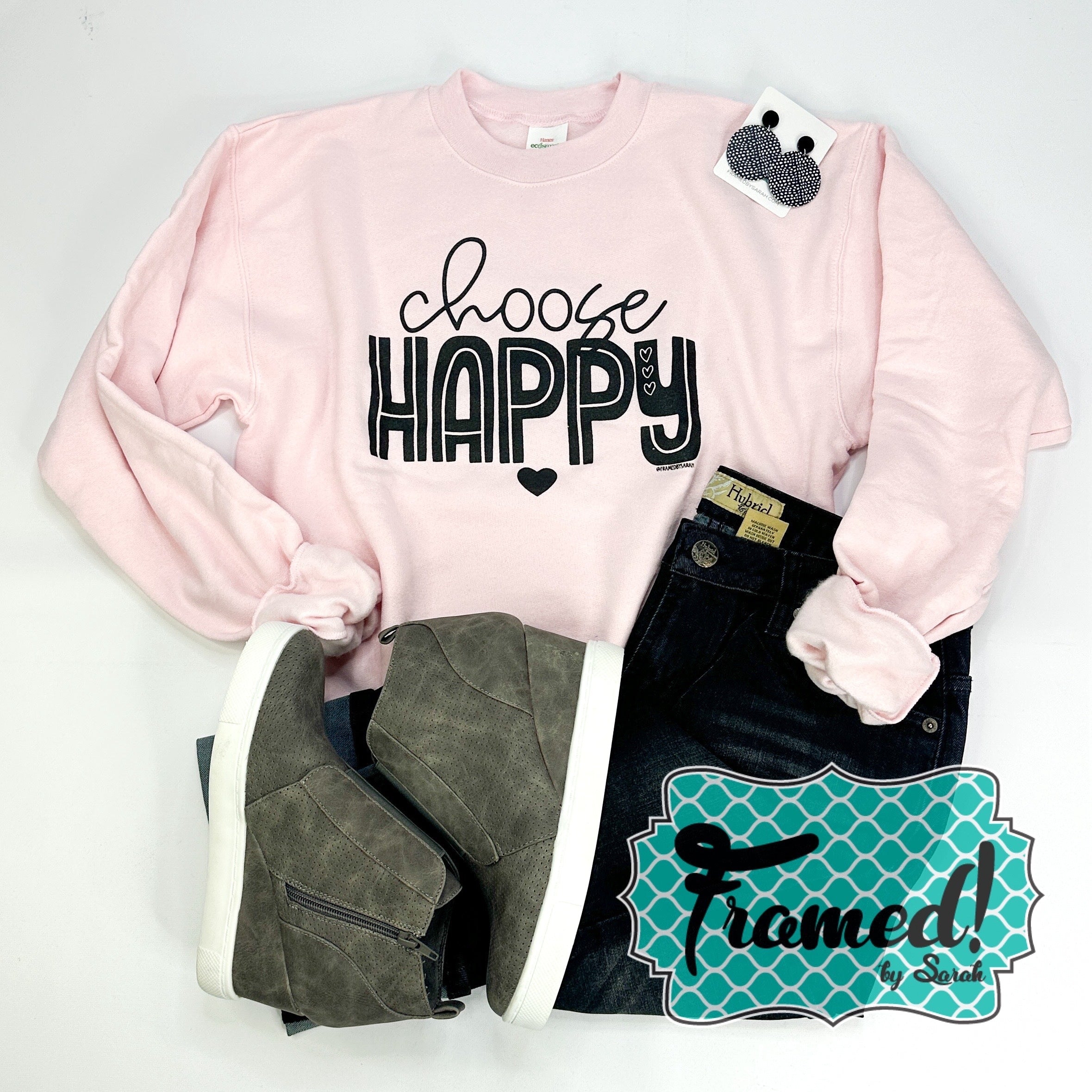 Choose Happy Sweatshirt (Small, Large, 2X & 3X only)