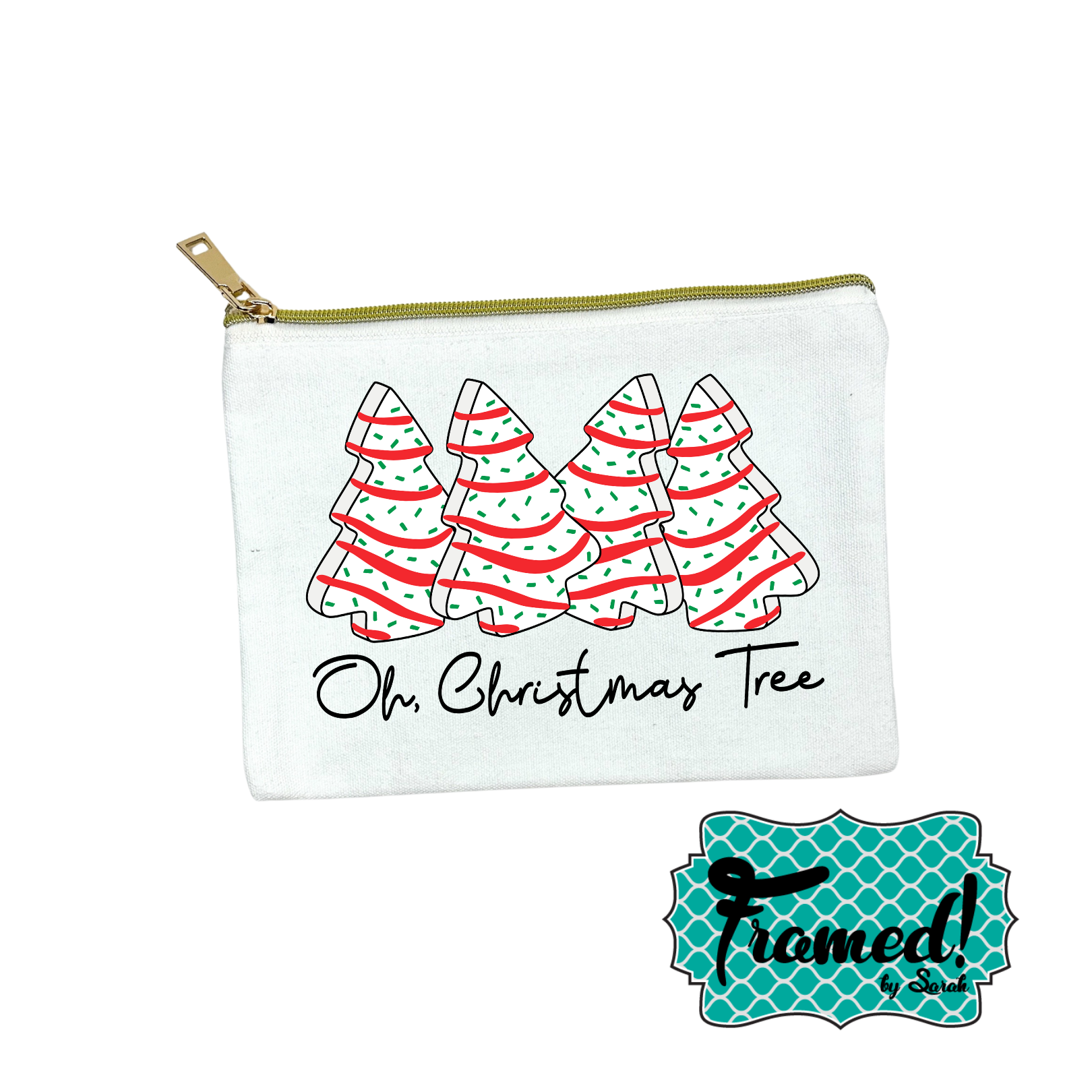 Christmas Canvas Accessory Bag