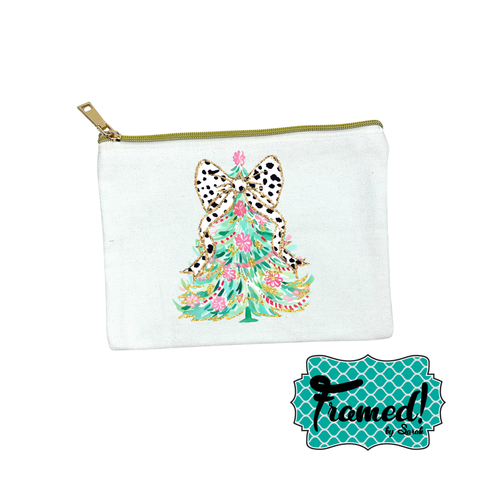 Christmas Canvas Accessory Bag