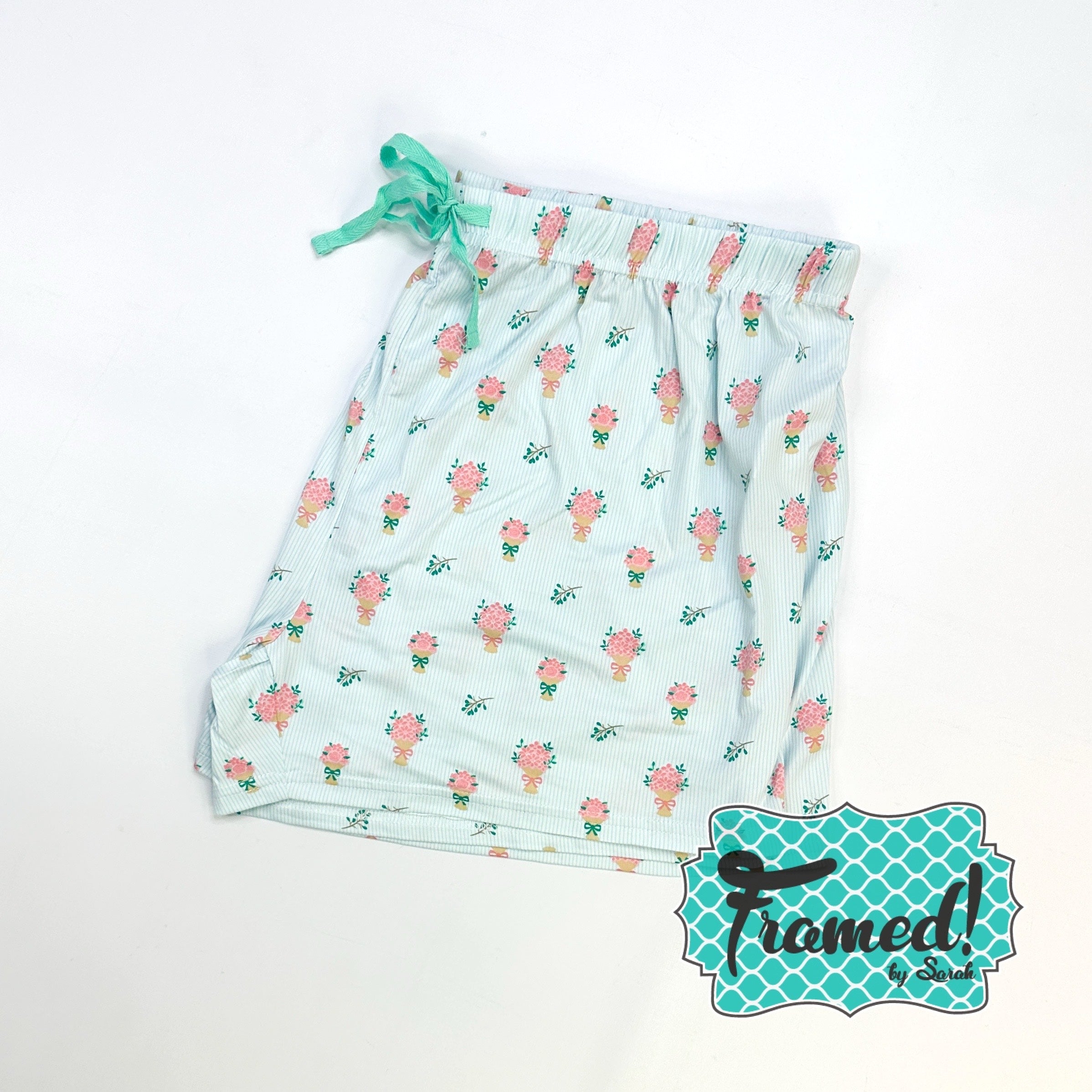 Pastel Floral Pajama Shorts
