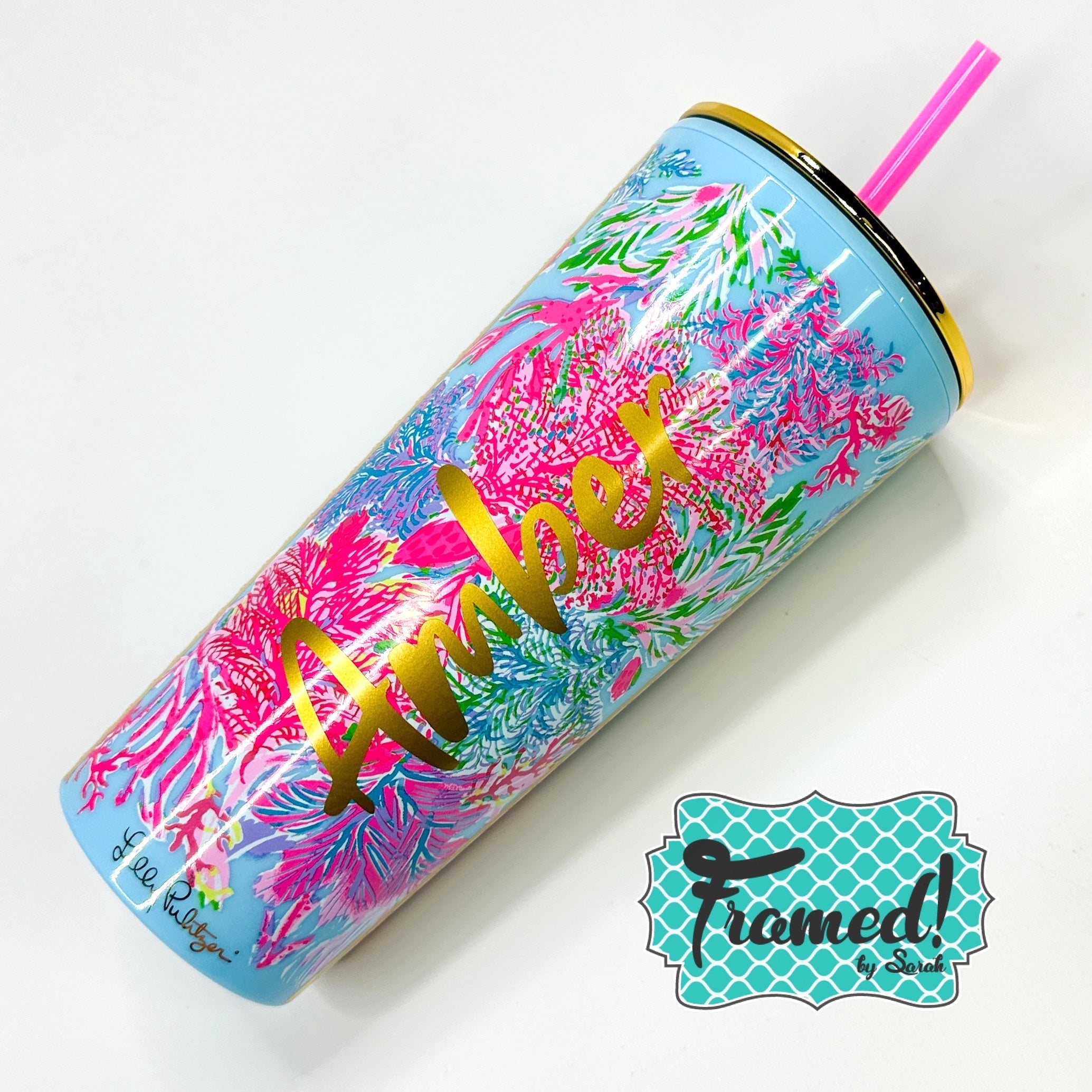 'Lilly Pulitzer' Tumbler with Straw