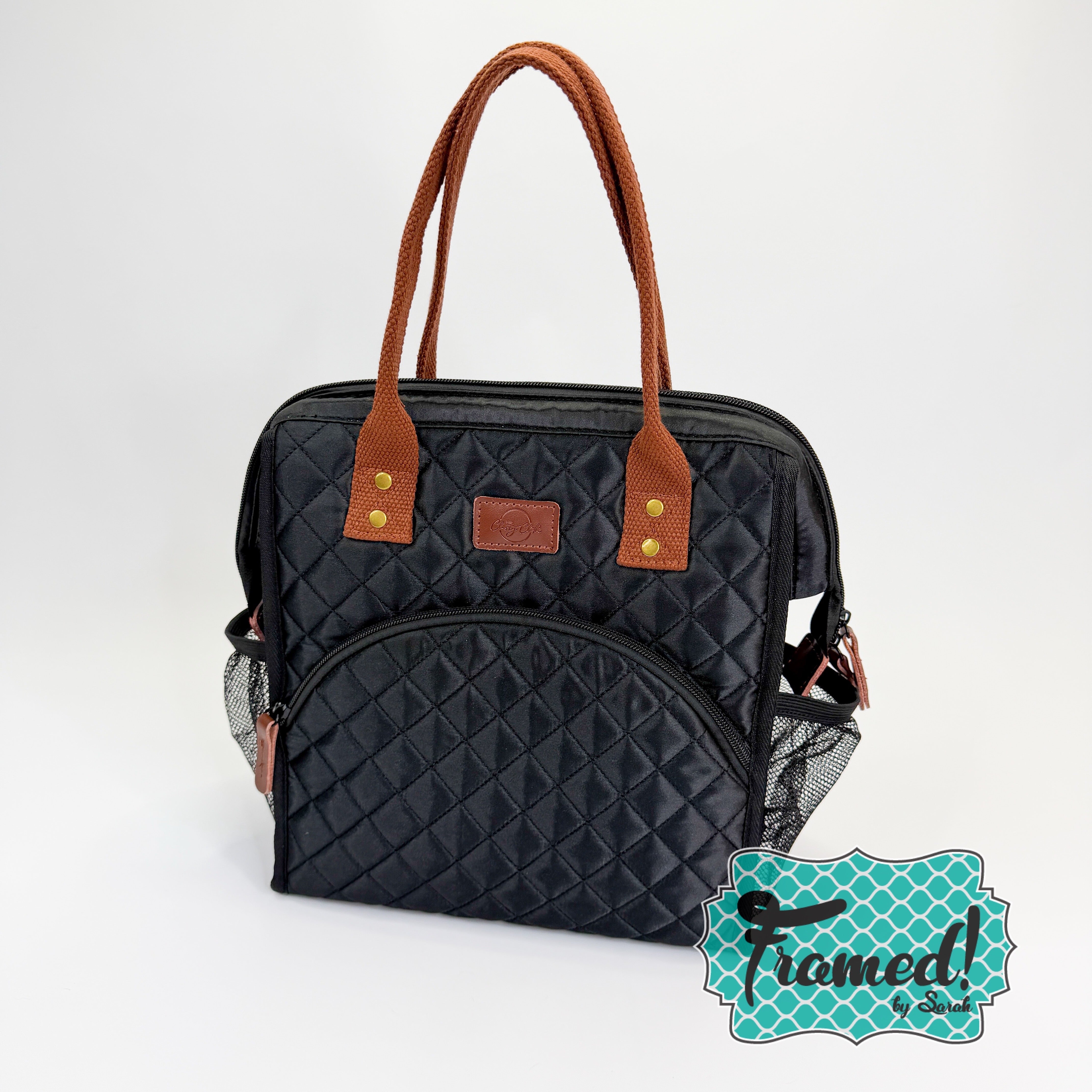 Black Quilted Backpack Cooler