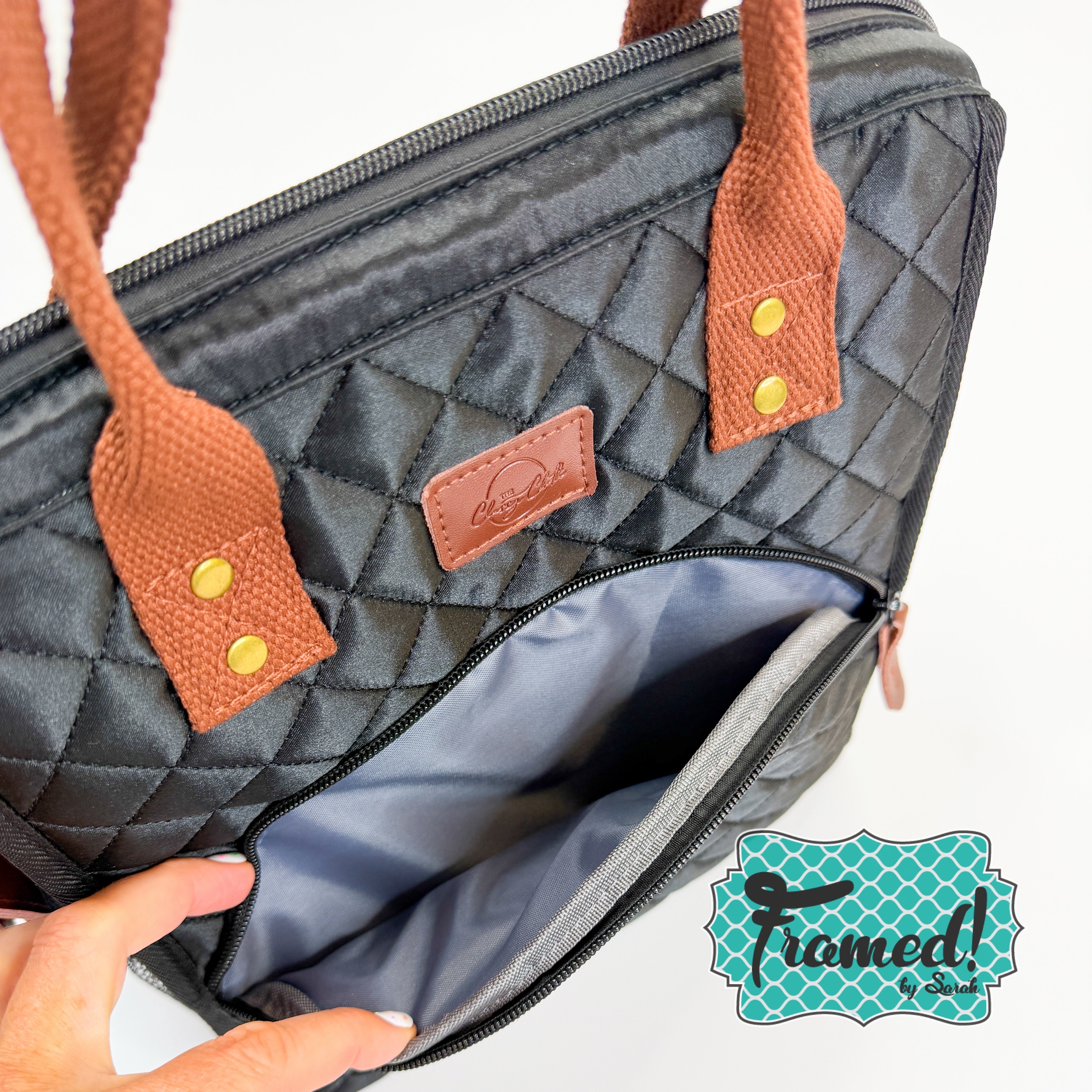 Black Quilted Backpack Cooler