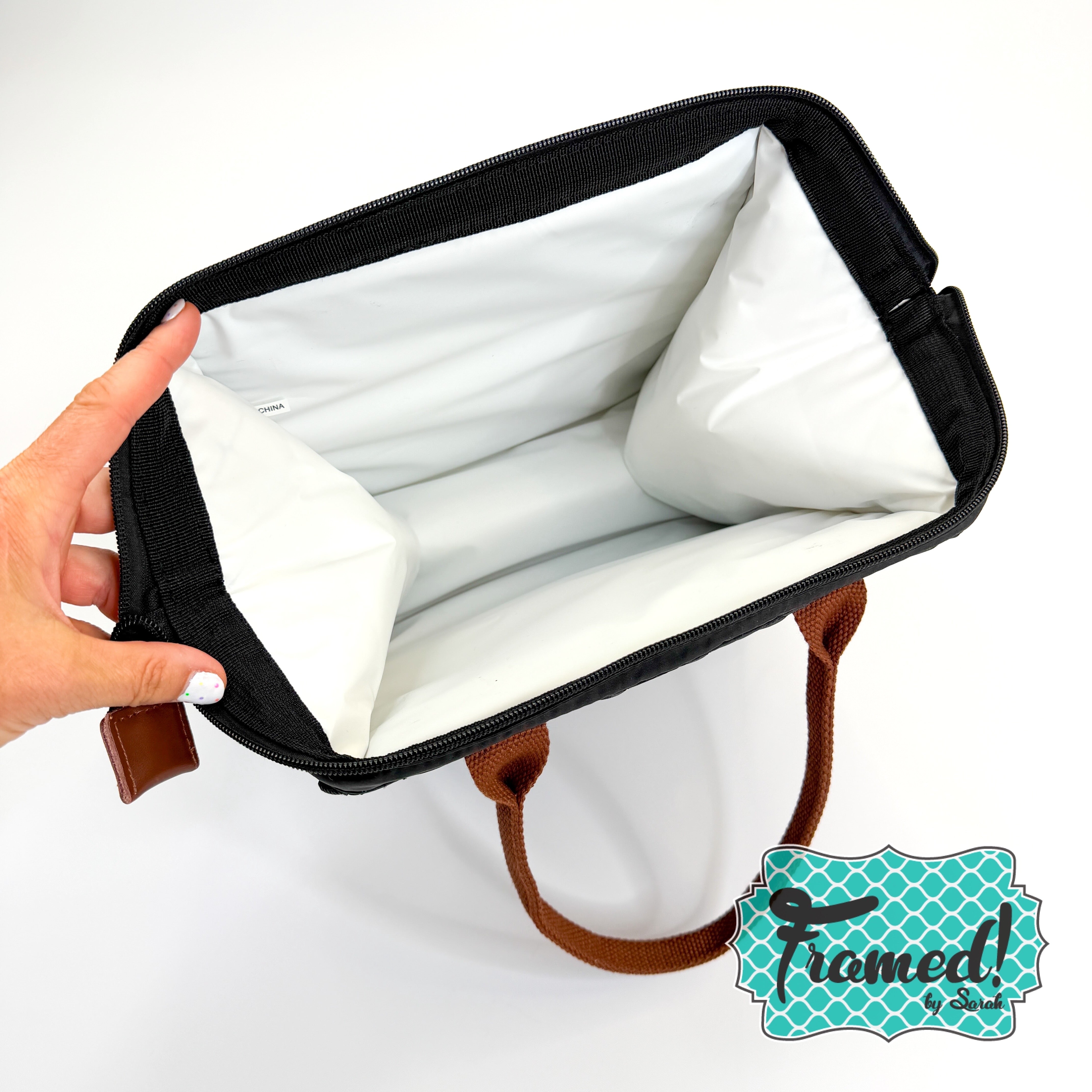Black Quilted Backpack Cooler