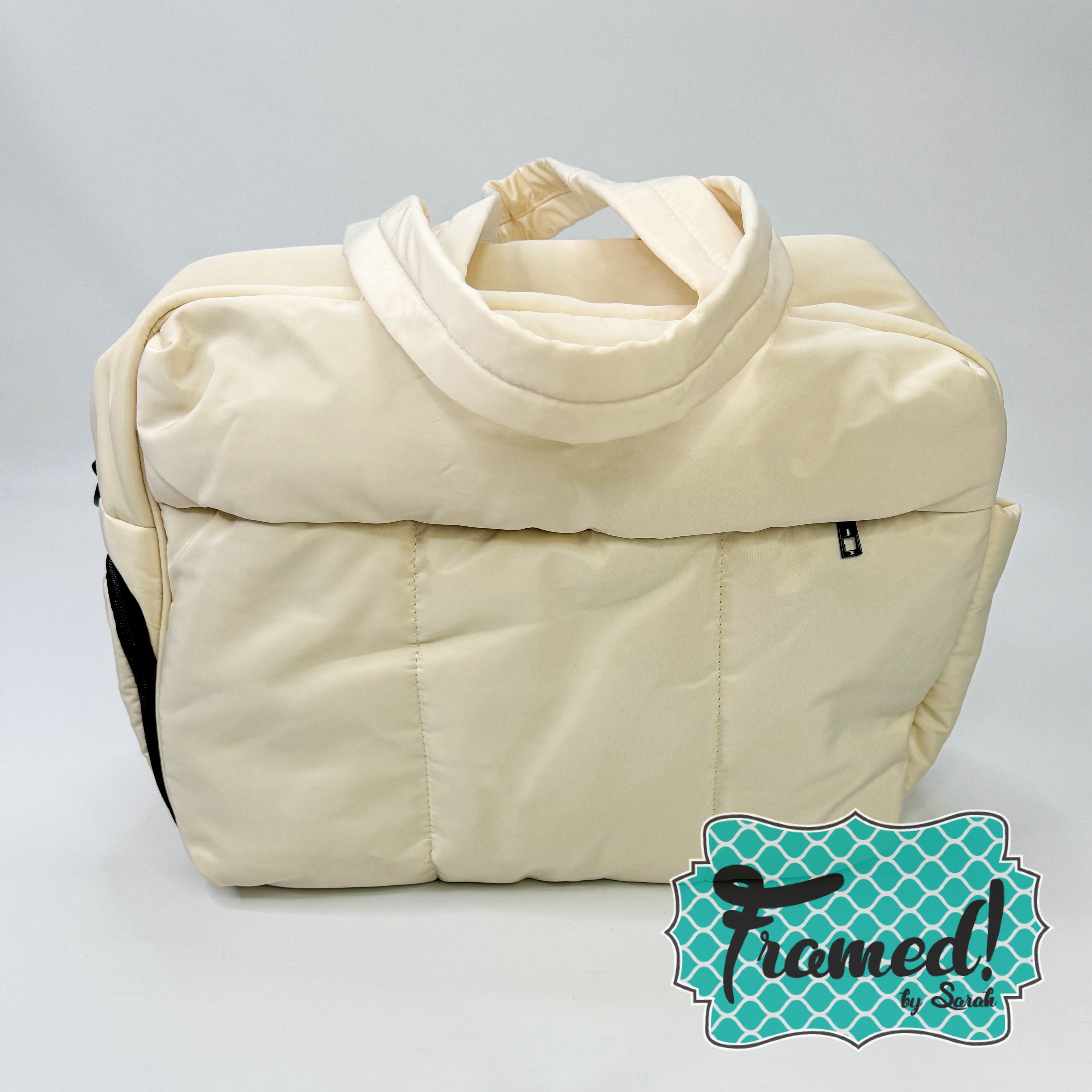 Beige Travel Duffel Bag